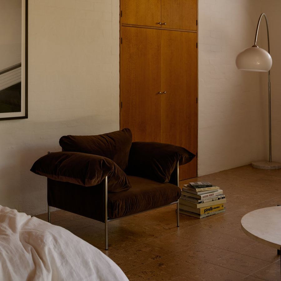 Ellison Studios Alva Armchair in Brown Avalon Piccolo