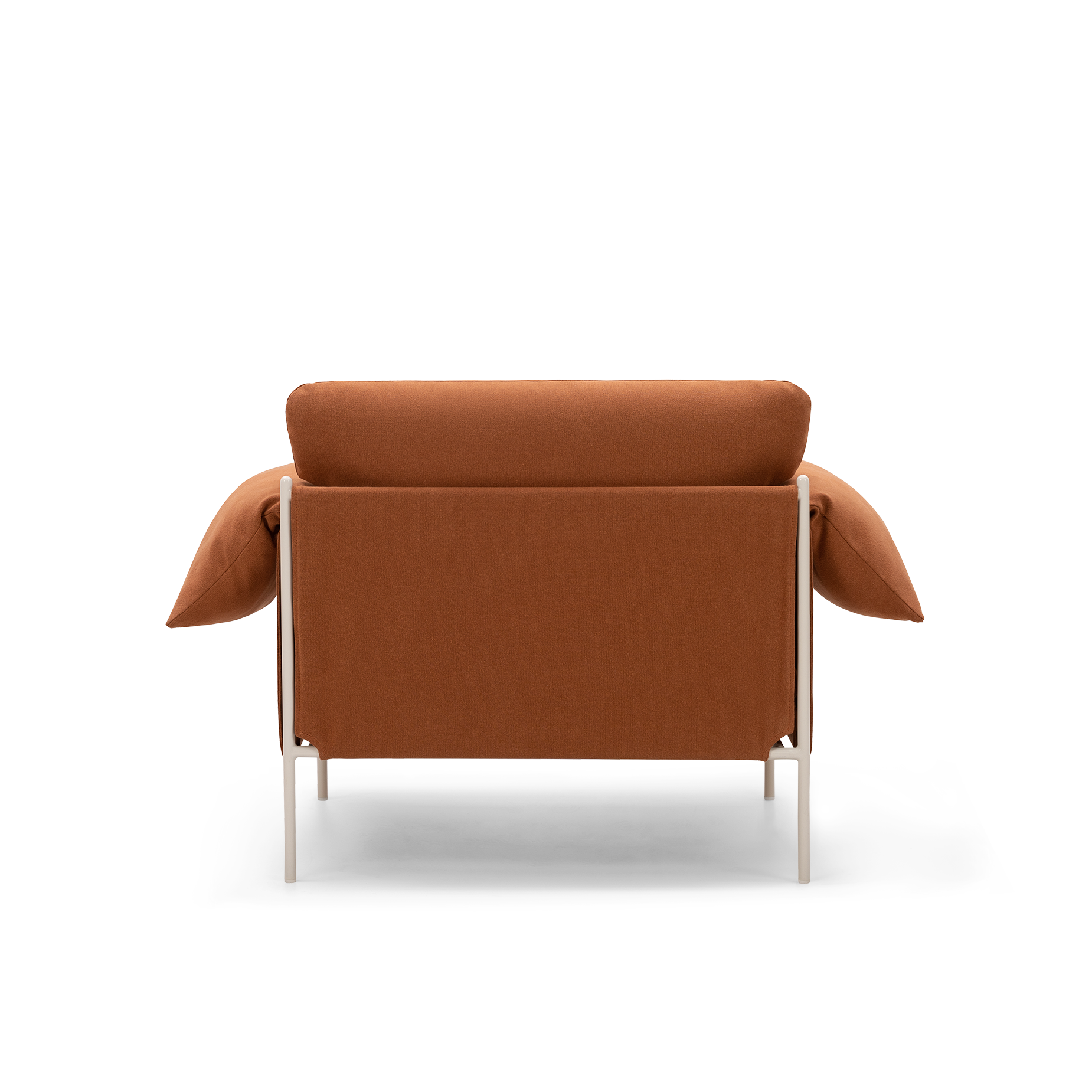ELLISON STUDIOS. Alva armchair in rust cabarita hazel.