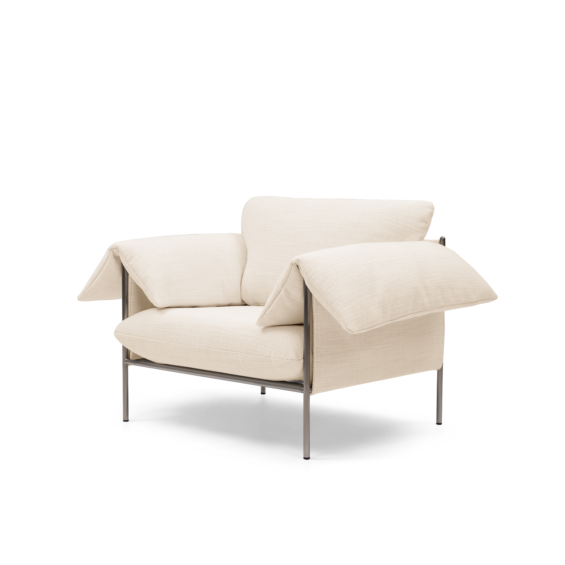 ELLISON STUDIOS. Alva Armchair in white hyams sable.