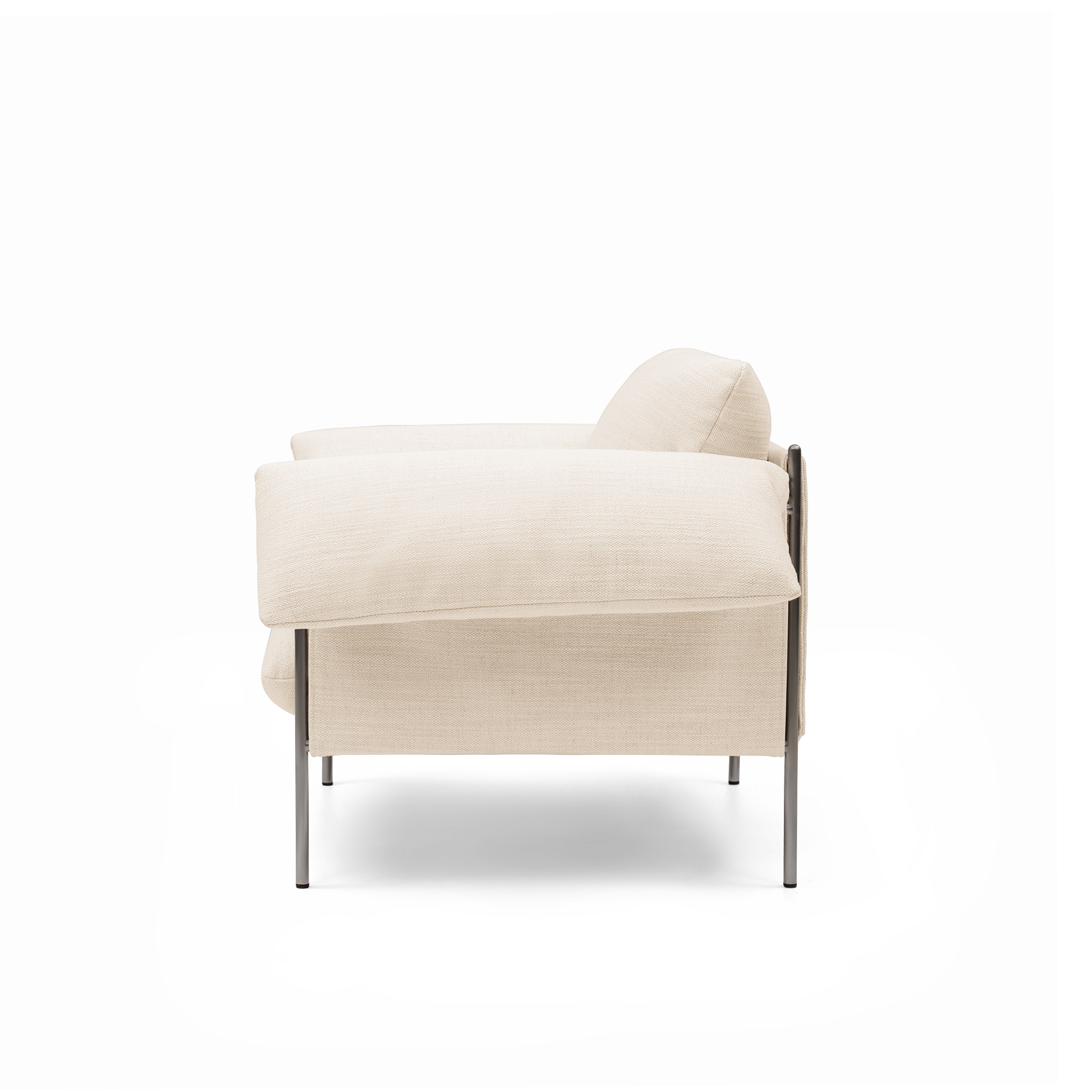 ELLISON STUDIOS. Alva Armchair in white hyams sable.