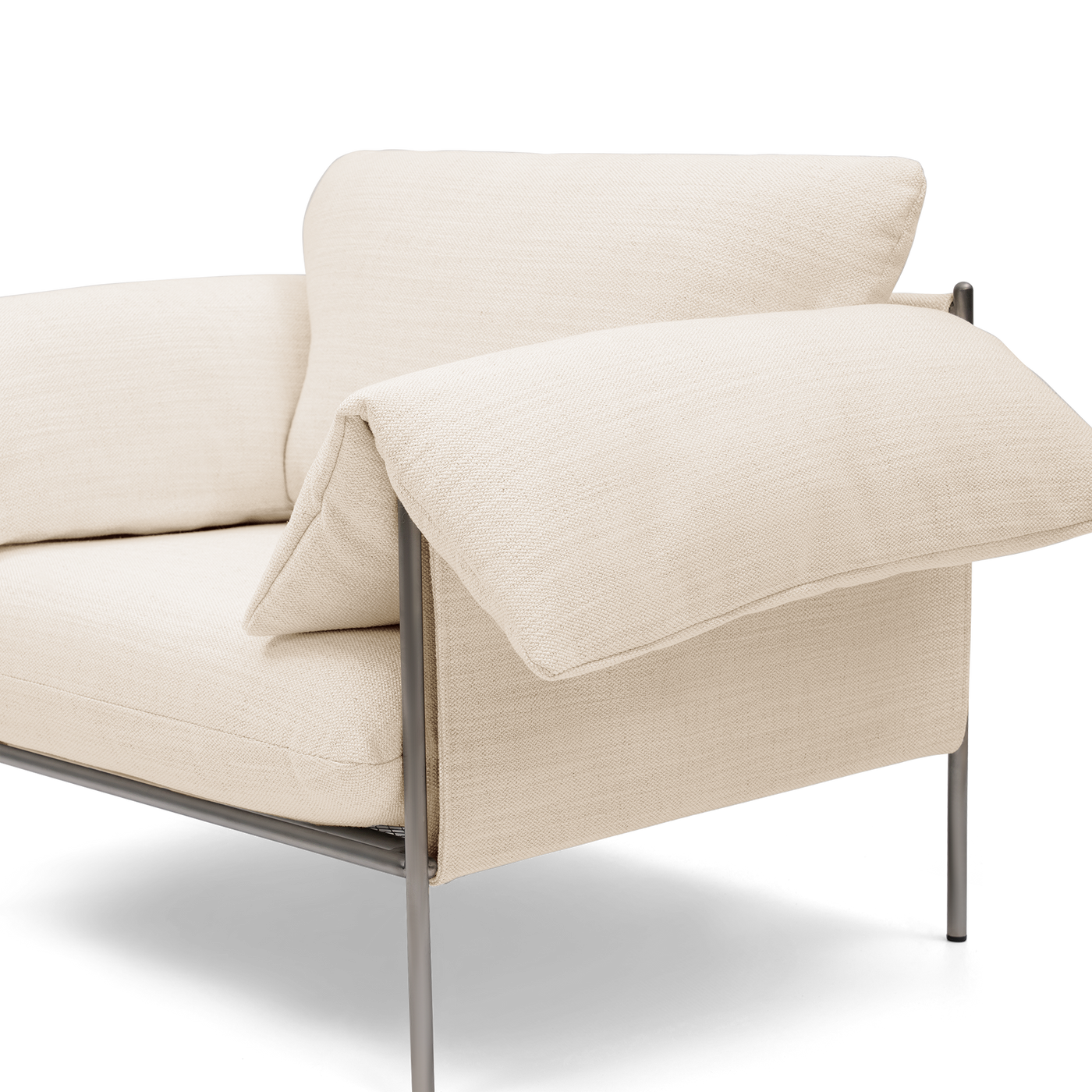 ELLISON STUDIOS. Alva Armchair in white hyams sable.