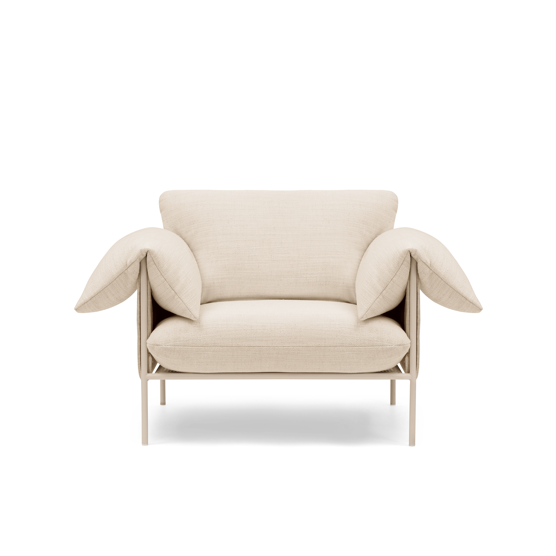ELLISON STUDIOS. Alva Armchair in white hyams sable.