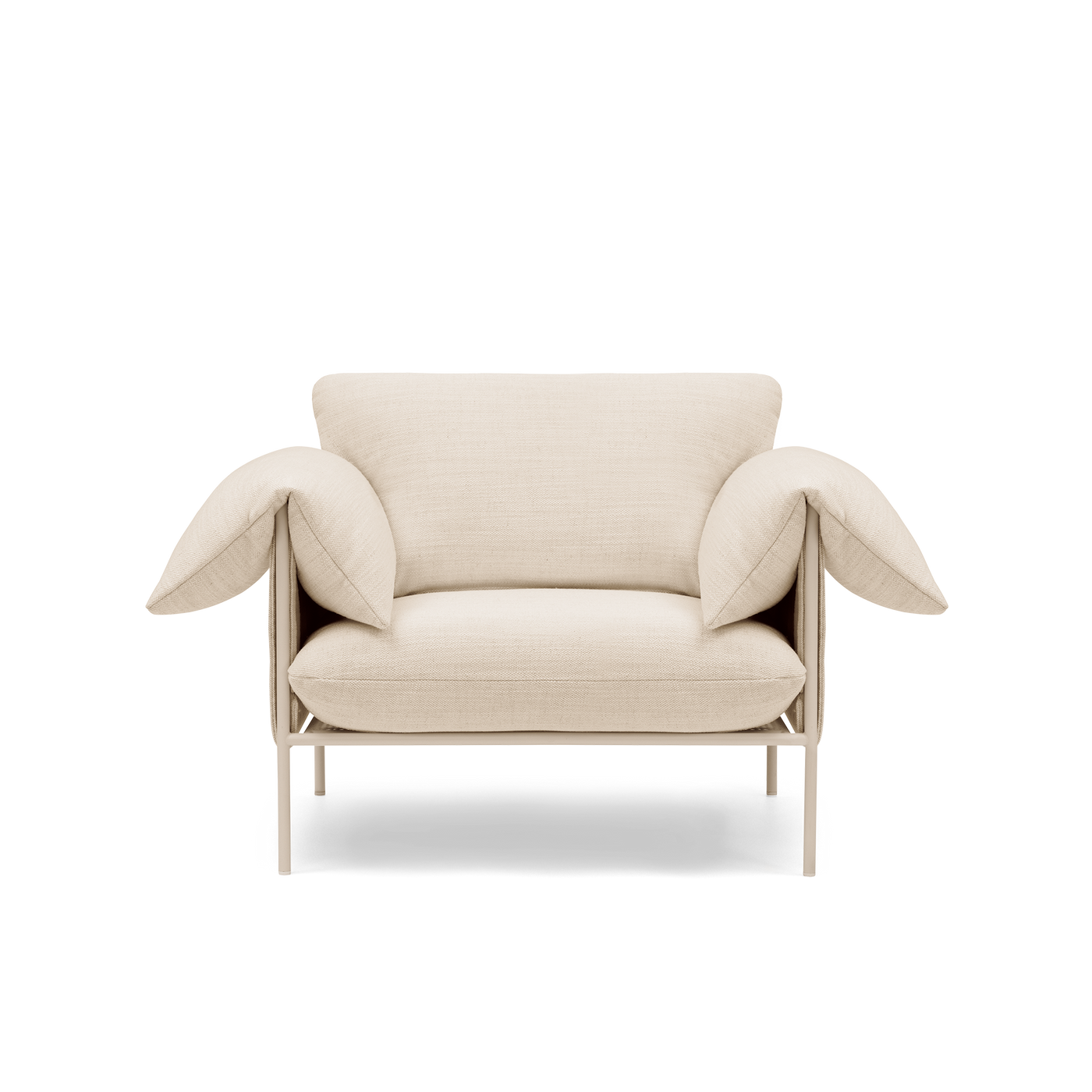 ELLISON STUDIOS. Alva Armchair in white hyams sable.