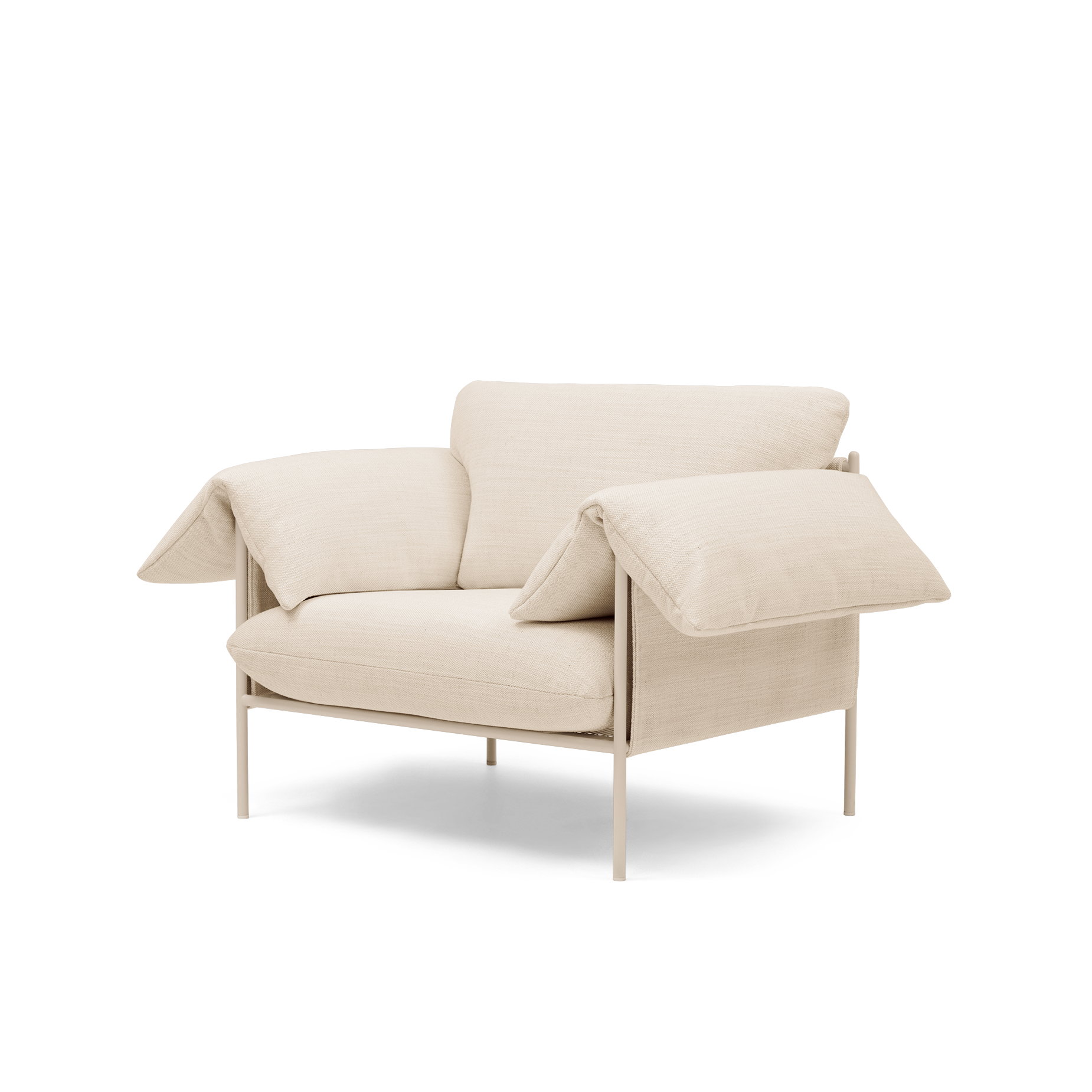 ELLISON STUDIOS. Alva Armchair in white hyams sable.