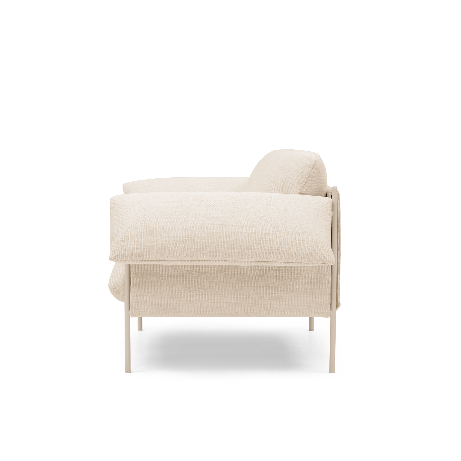 ELLISON STUDIOS. Alva Armchair in white hyams sable.