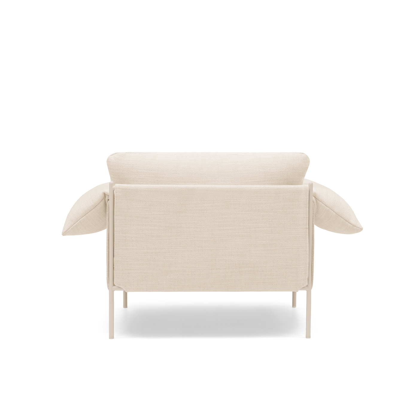 ELLISON STUDIOS. Alva Armchair in white hyams sable.