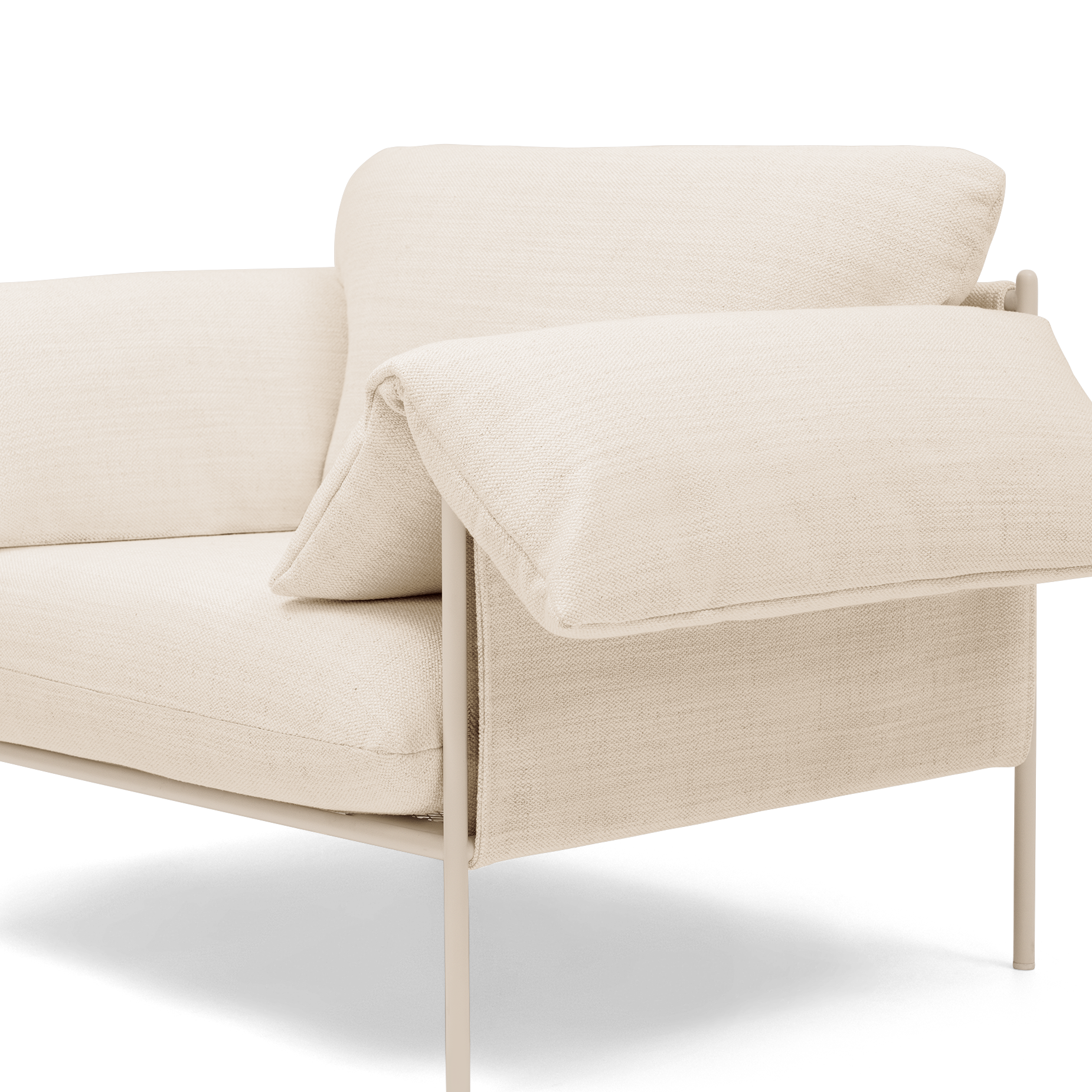 ELLISON STUDIOS. Alva Armchair in white hyams sable.