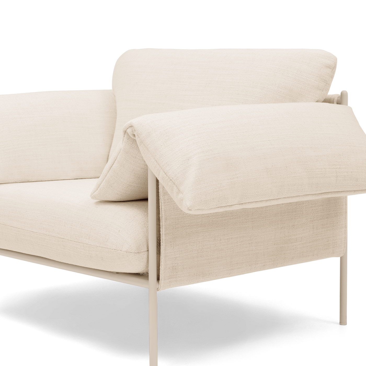 ELLISON STUDIOS. Alva Armchair in white hyams sable.