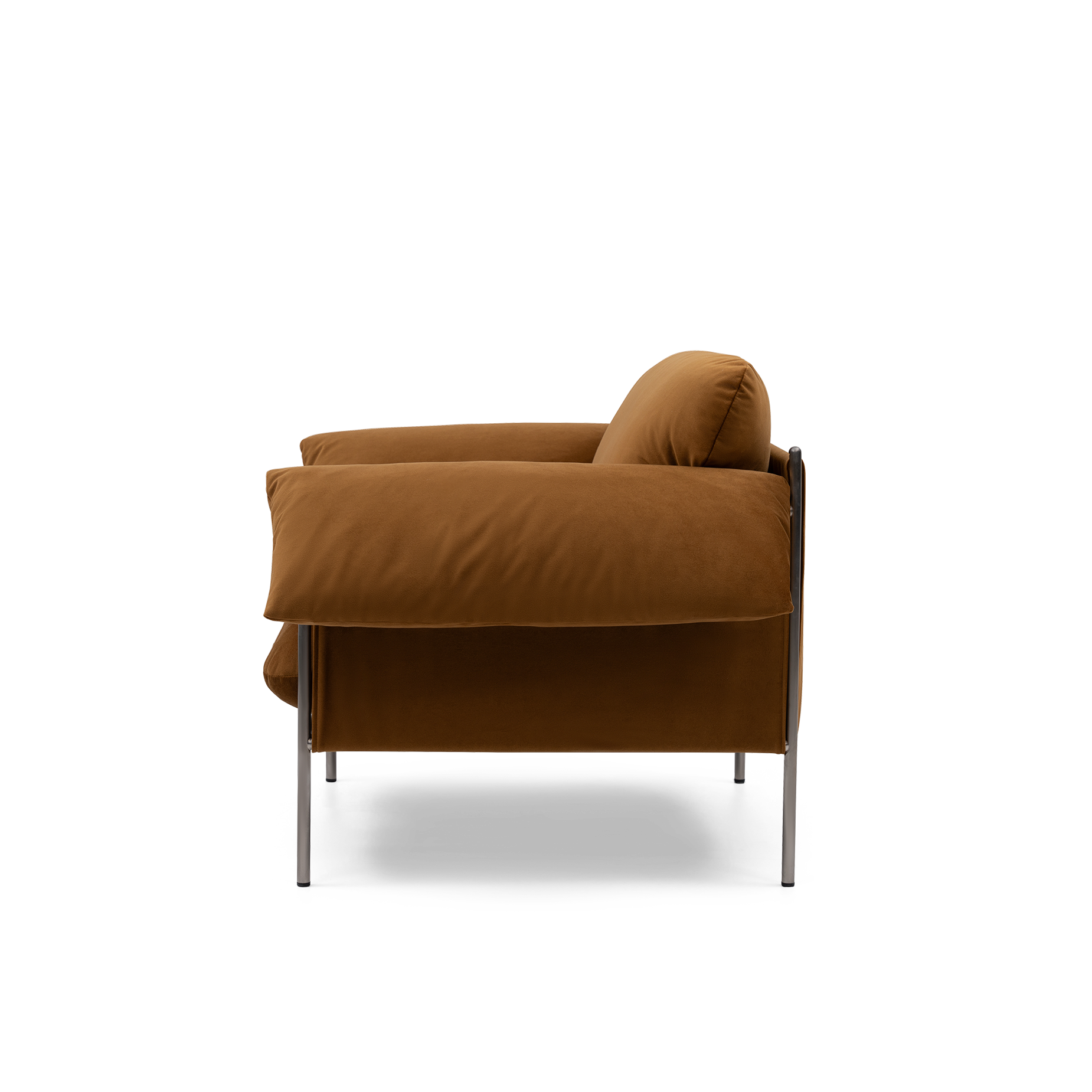 ELLISON STUDIOS. Alva Armchair in brown malibu cognac