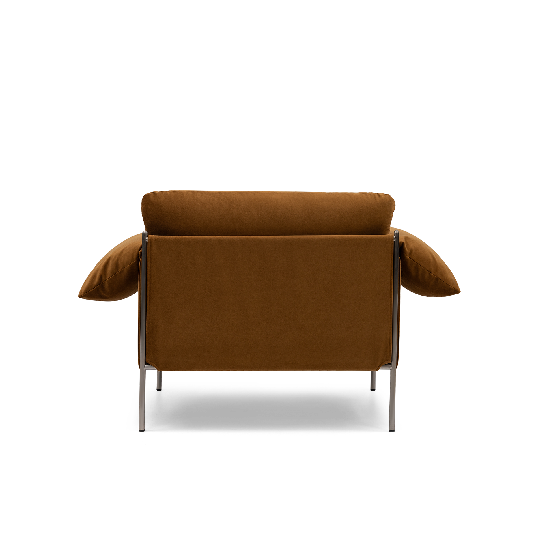 ELLISON STUDIOS. Alva Armchair in brown malibu cognac