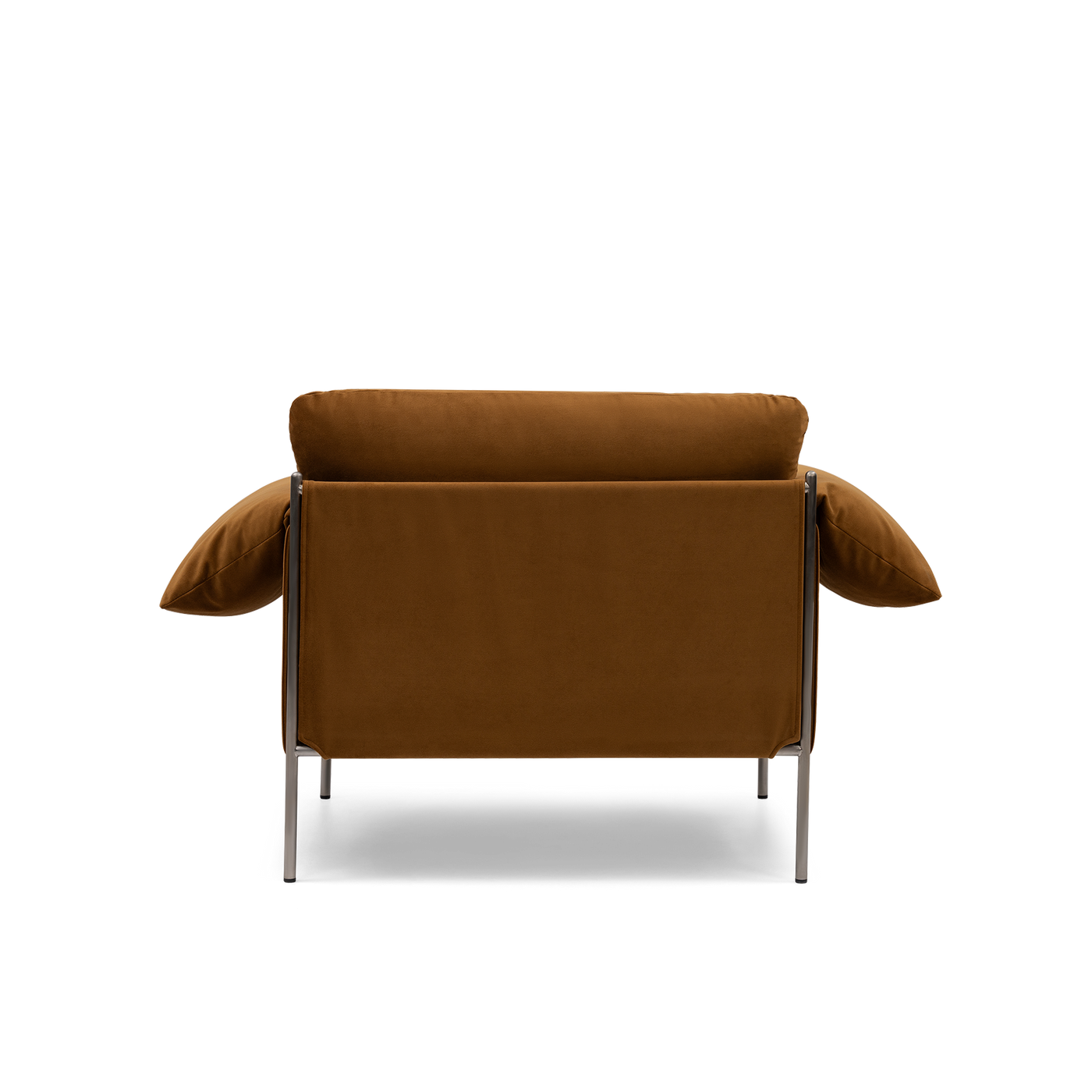 ELLISON STUDIOS. Alva Armchair in brown malibu cognac