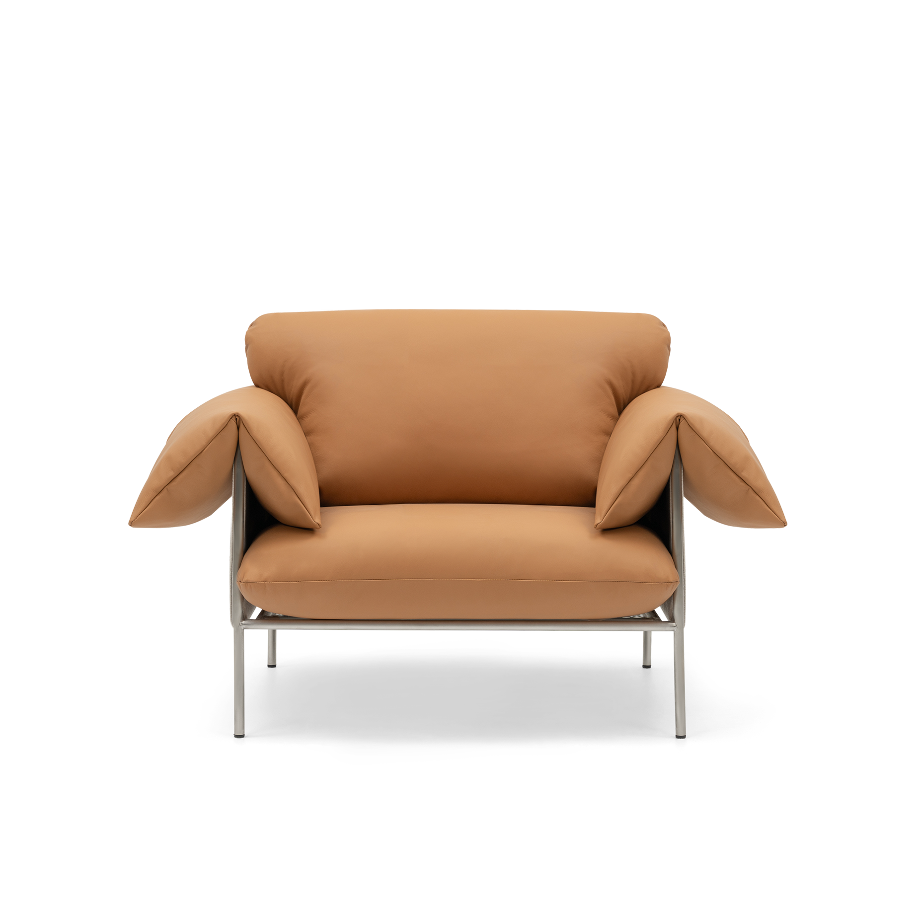 ELLISON STUDIOS. Alva Armchair in leather simpson tan.