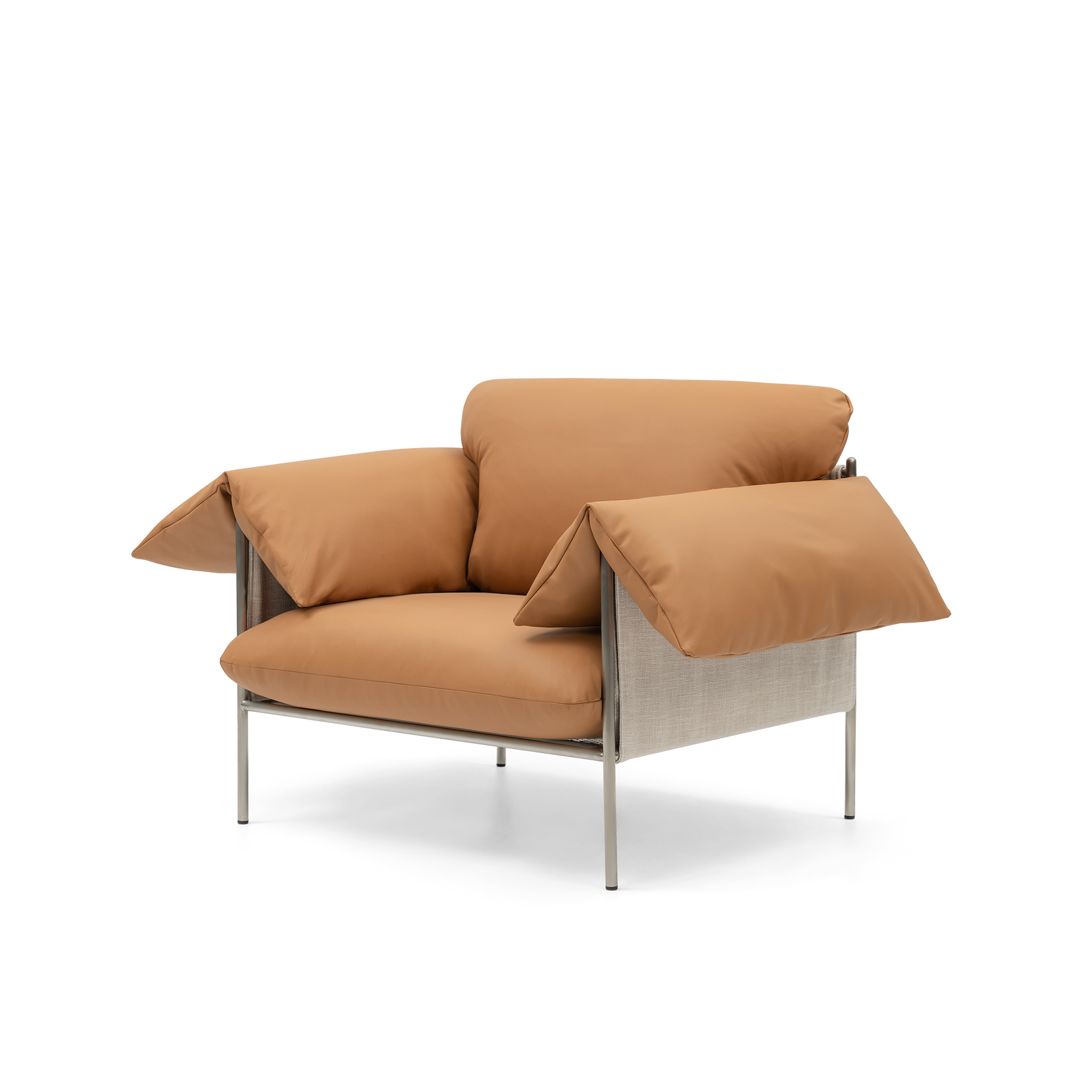 ELLISON STUDIOS. Alva Armchair in leather simpson tan.
