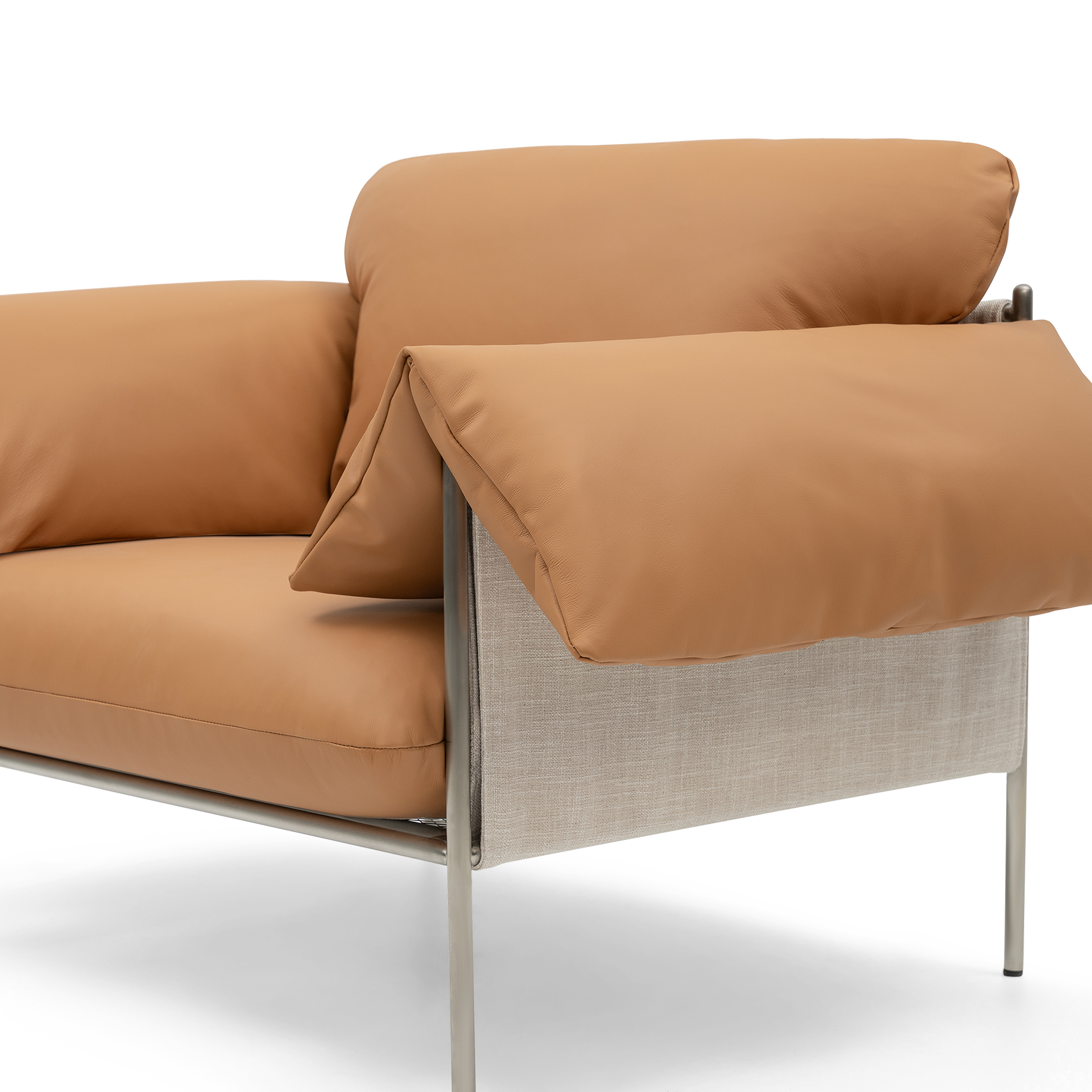 ELLISON STUDIOS. Alva Armchair in leather simpson tan.