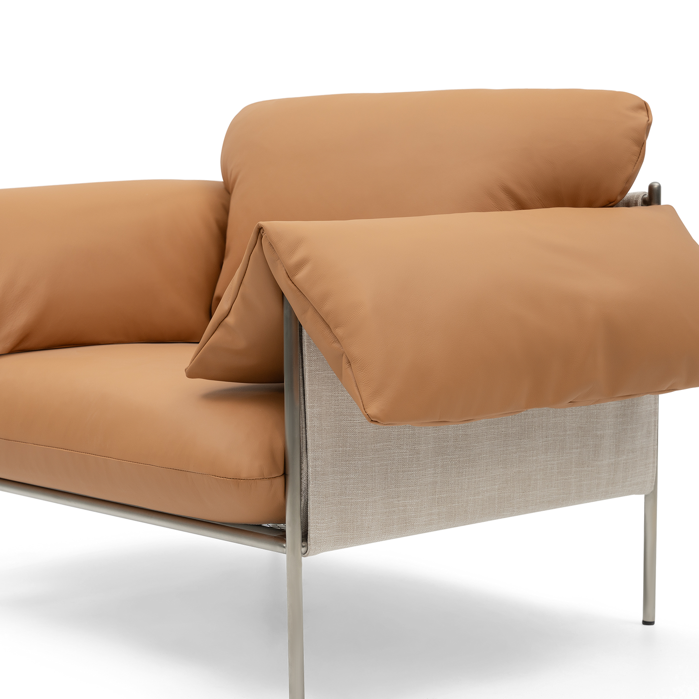 ELLISON STUDIOS. Alva Armchair in leather simpson tan.