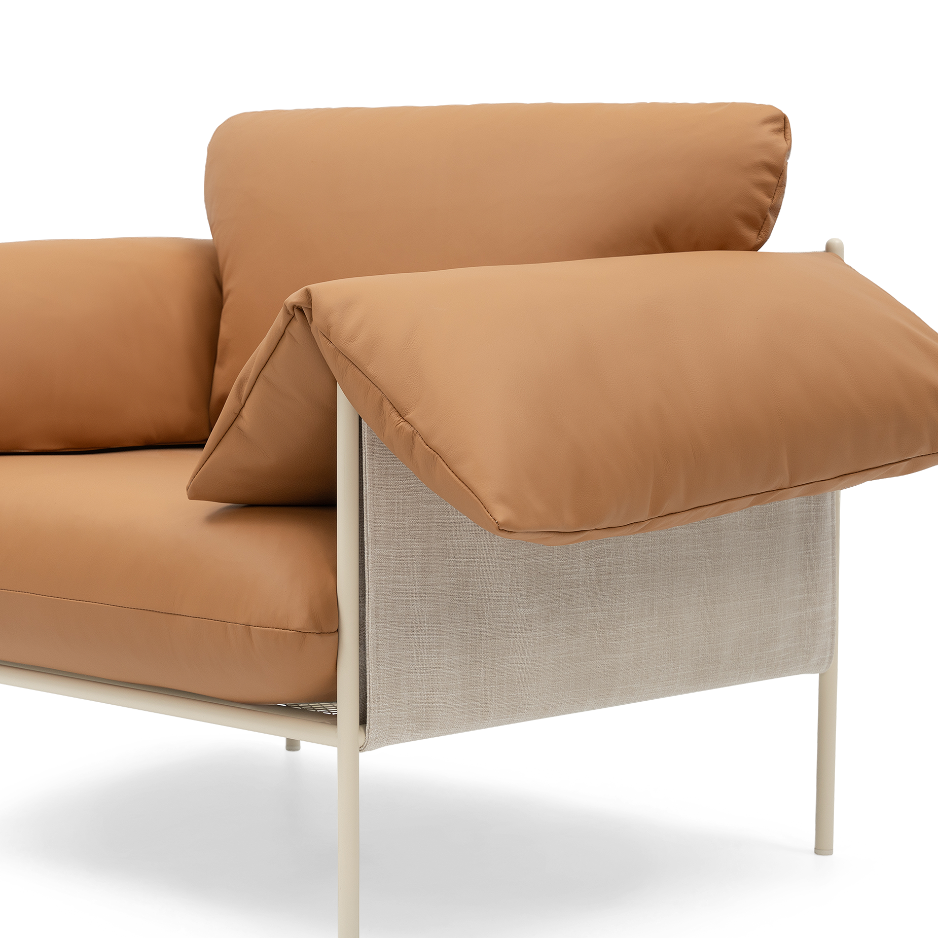 ELLISON STUDIOS. Alva Armchair in leather simpson tan.