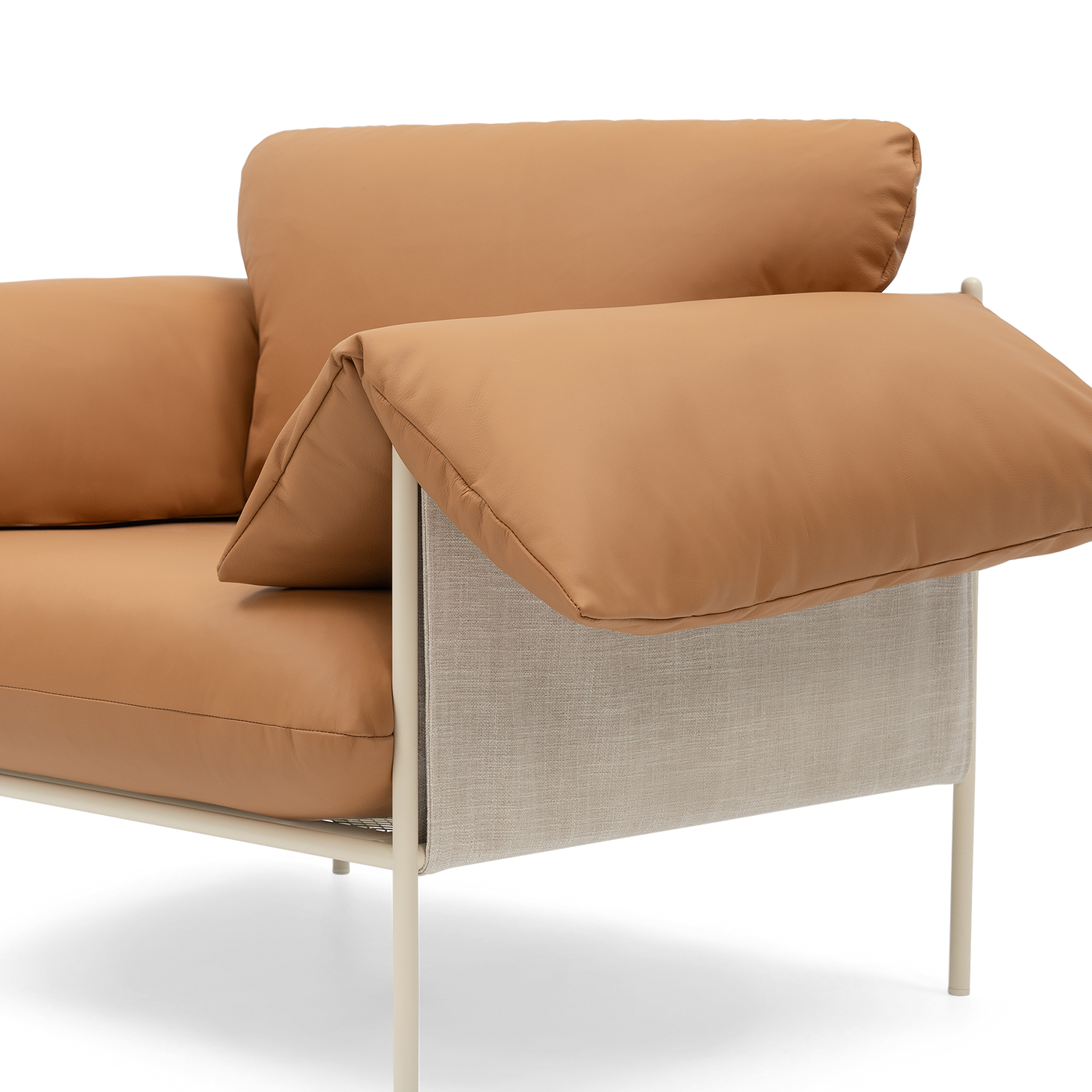 ELLISON STUDIOS. Alva Armchair in leather simpson tan.