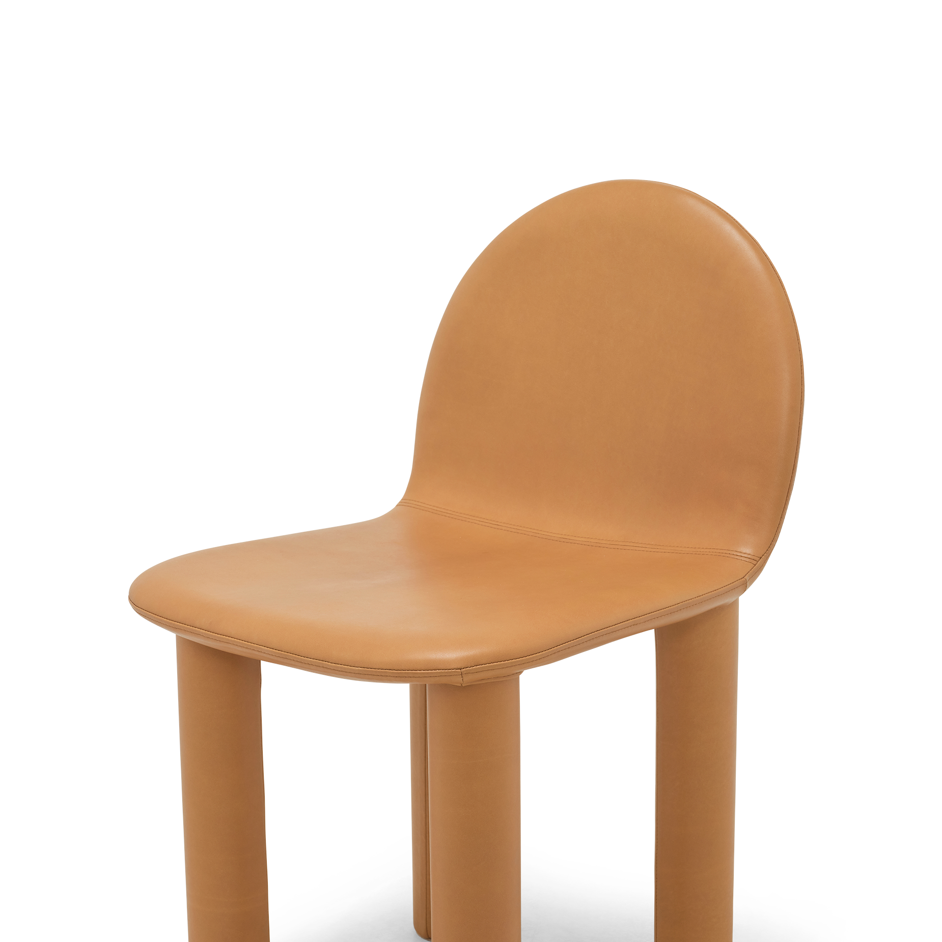 ELLISON STUDIOS. Arch Dining Chair in simpson tan leather