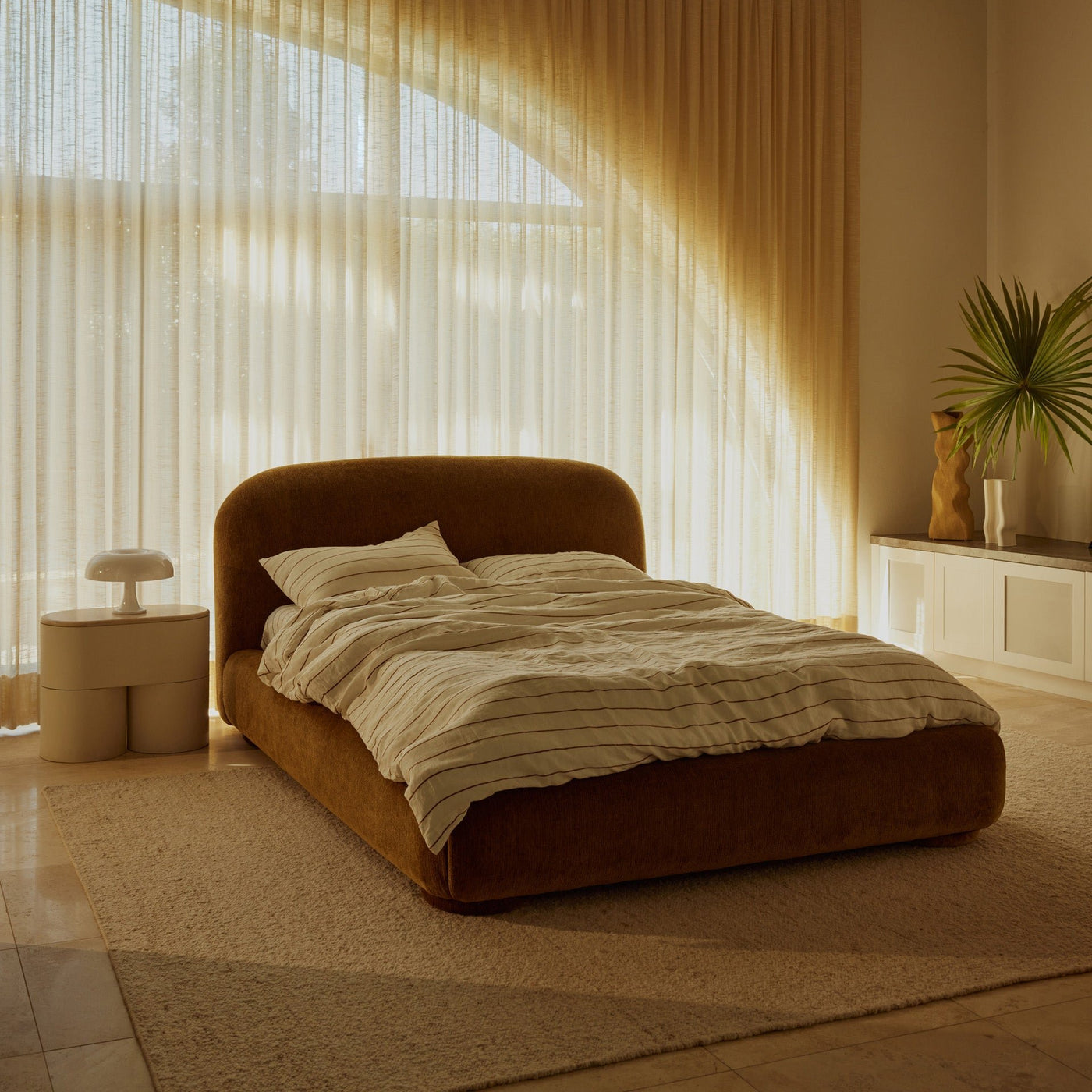 Lull King Bed - [ Sandon Burnt Butter ]