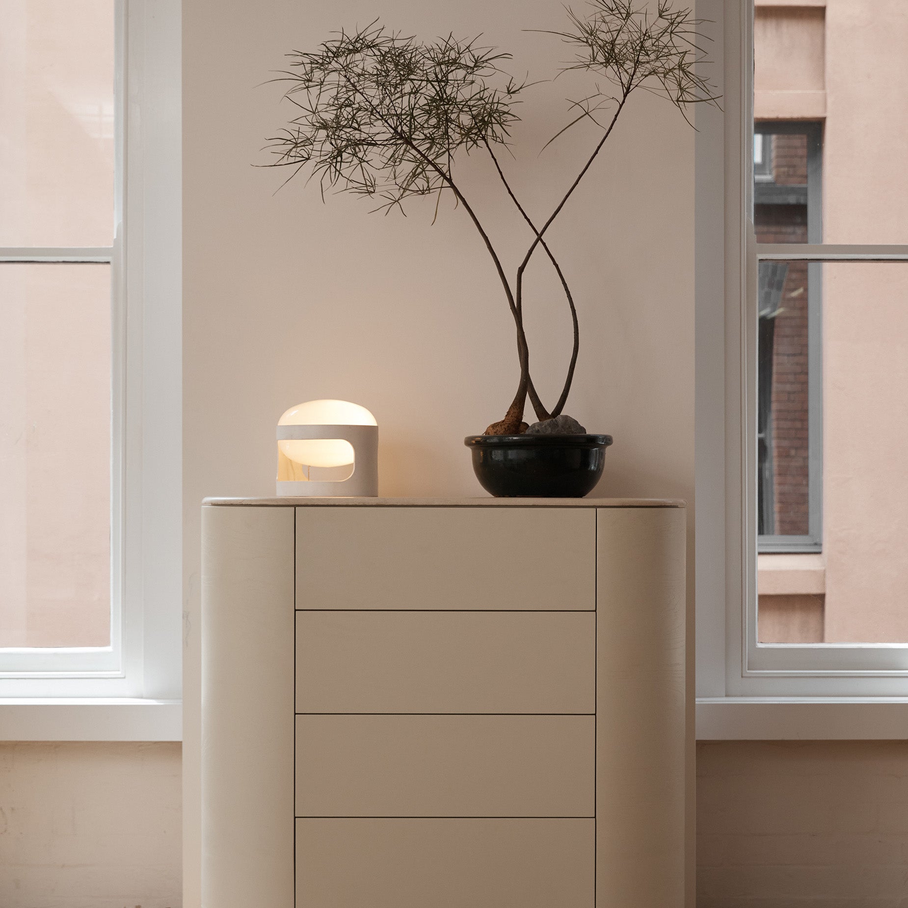 Fin 4 Drawer Tallboy - [ Tofu & Marble Cosmos ]