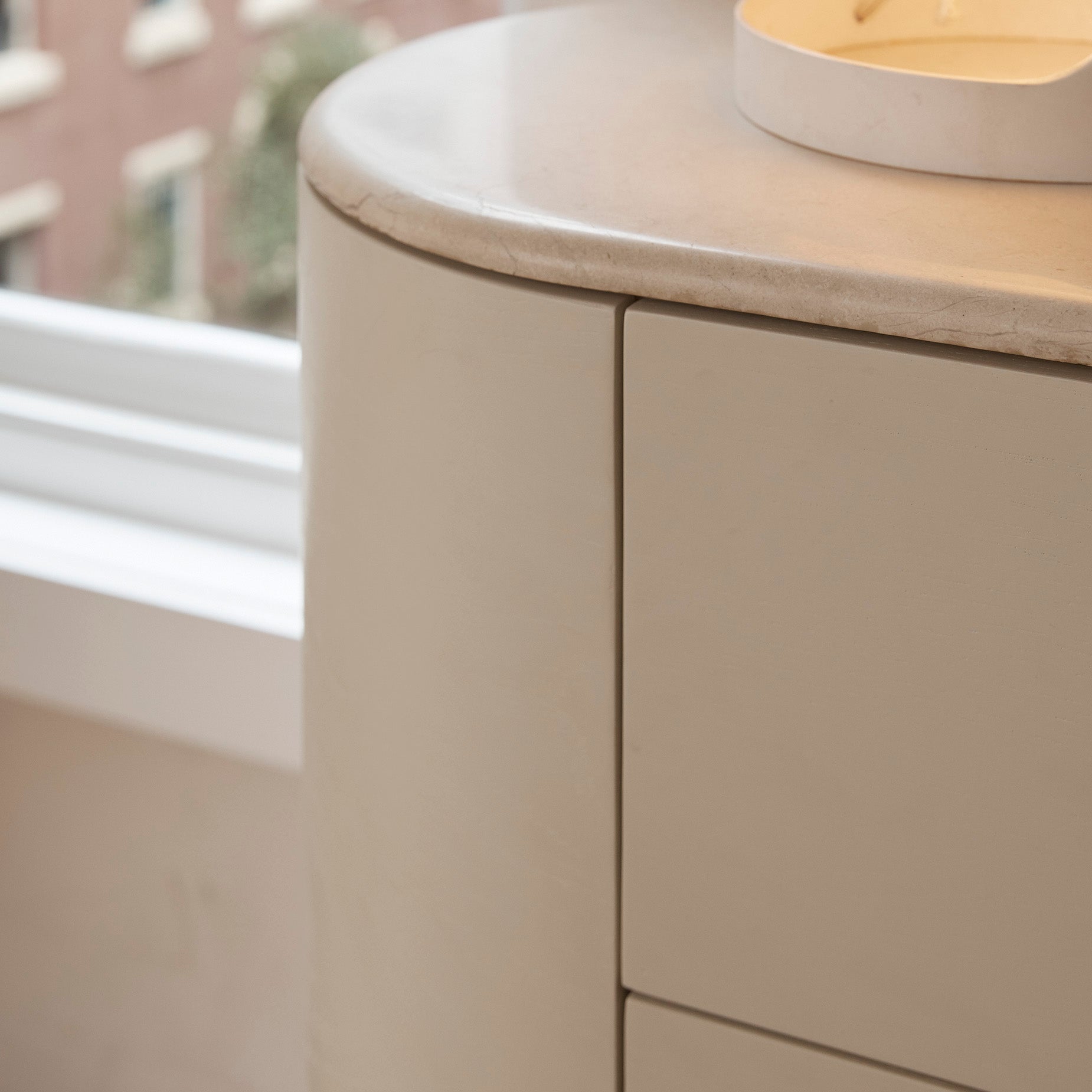 Fin 4 Drawer Tallboy - [ Tofu & Marble Cosmos ]