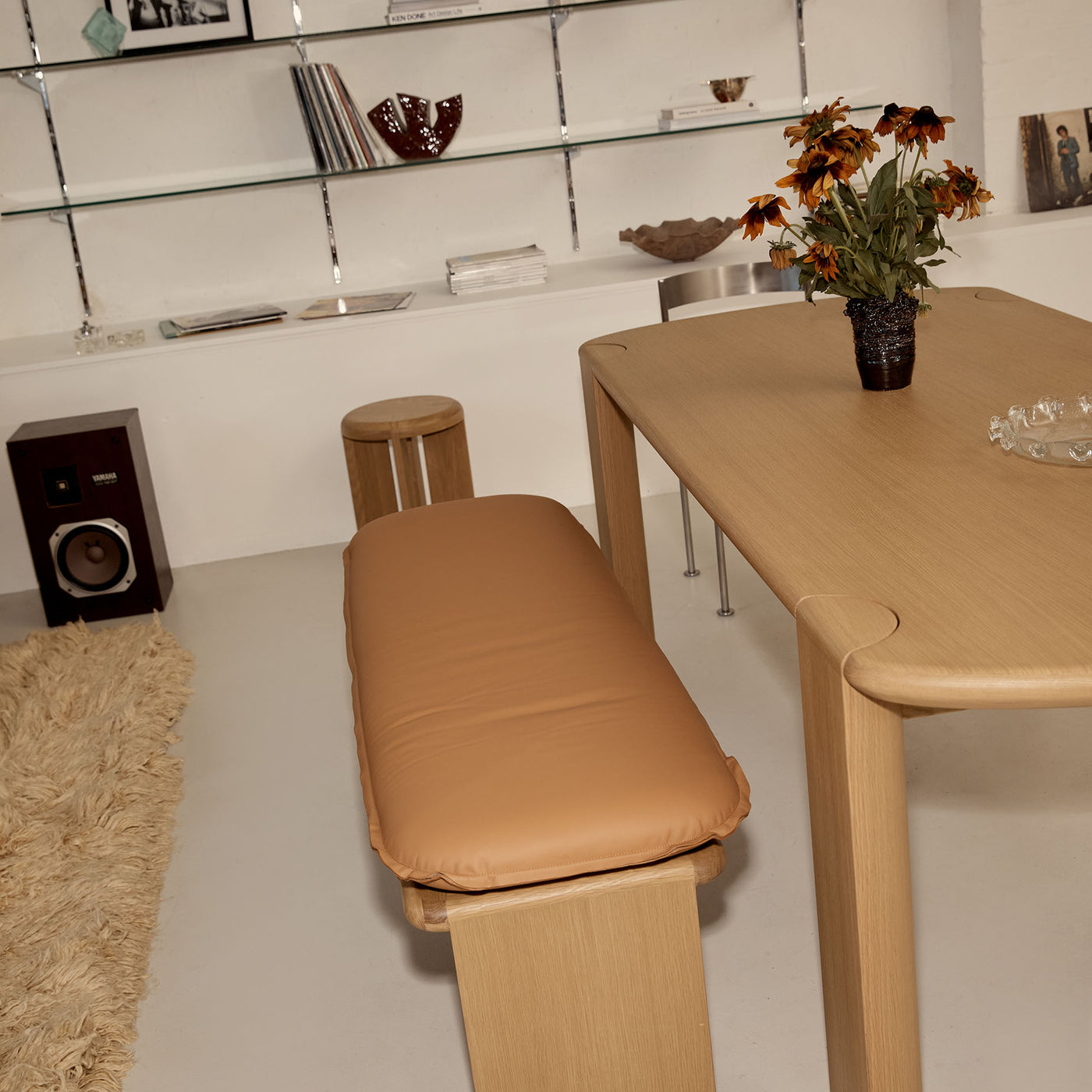 Liaison Bench With Cushion - [ Oak & Simpson Tan ]