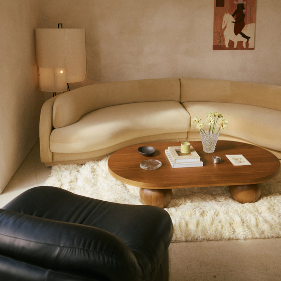 Yoko Capsule Coffee Table - [ Walnut ]