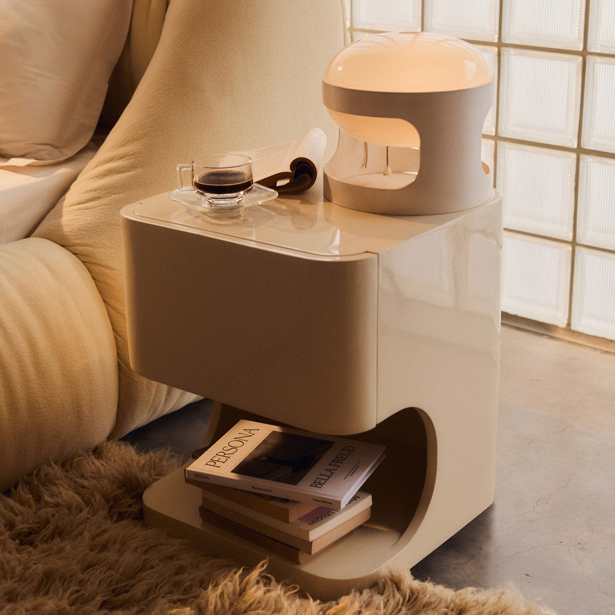 Edie Bedside Table - [ Antique White ]