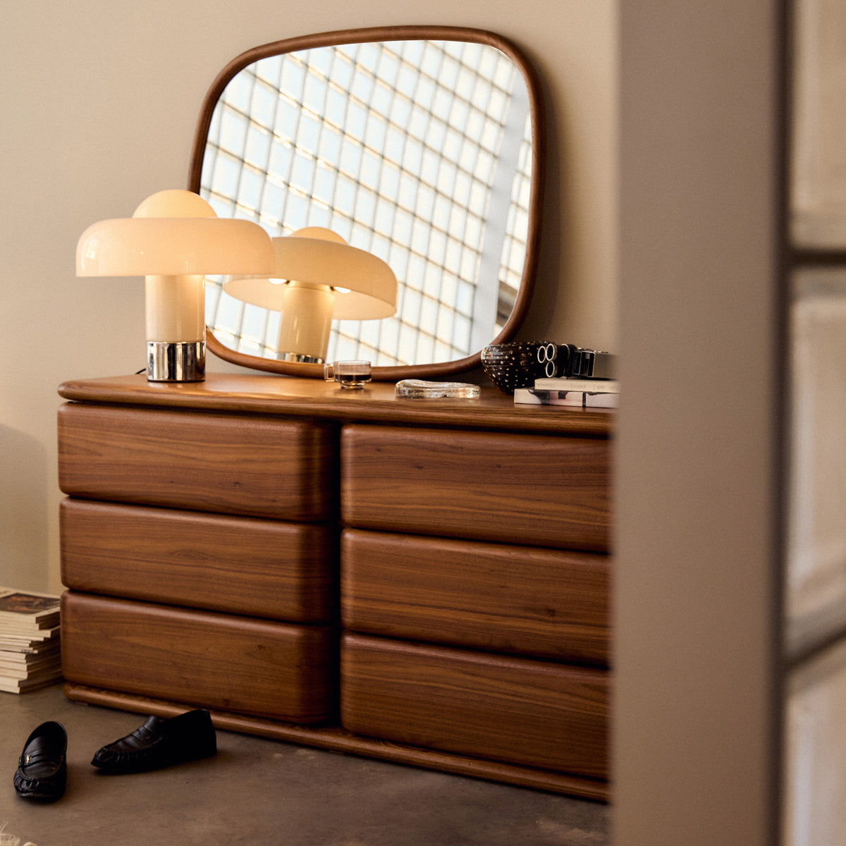 Notte 6 Drawer Storage - [ Walnut ]