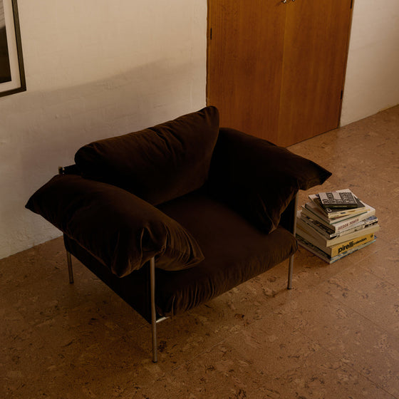 Ellison Studios Alva Armchair in Brown Avalon Piccolo