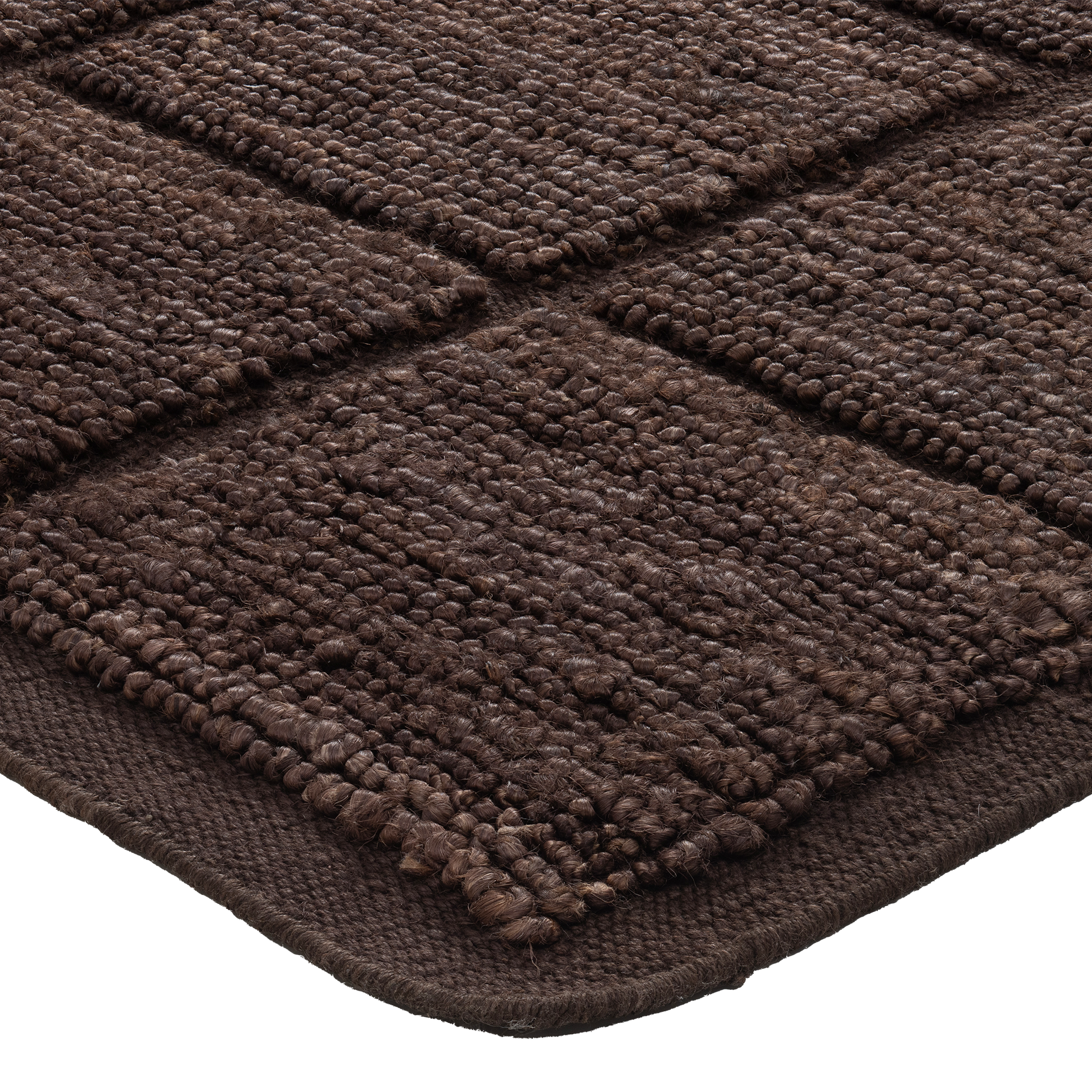 Relief Grid Floor Rug 3 x 4m - [ Grid Espresso ]