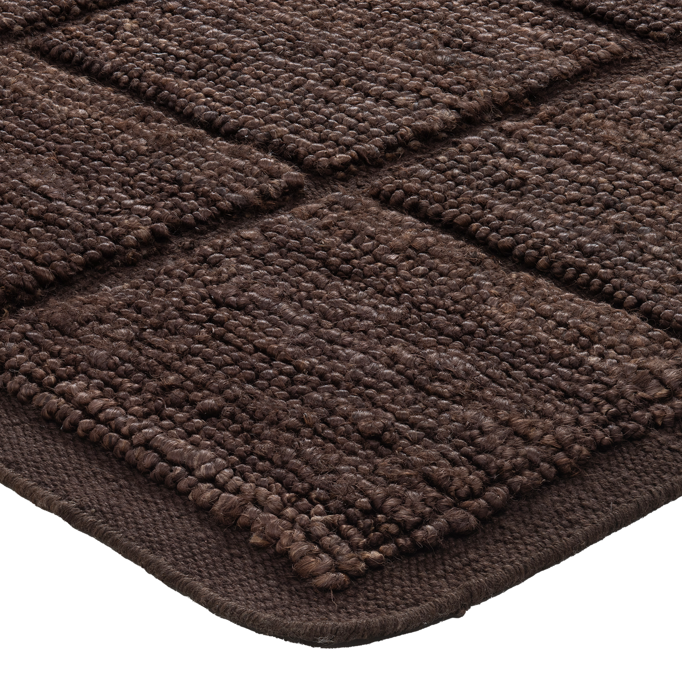 Relief Grid Floor Rug 2 x 3m - [ Grid Espresso ]