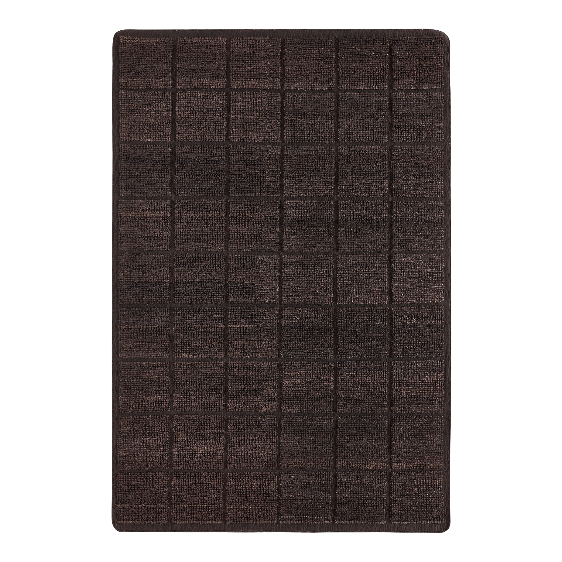 Relief Grid Floor Rug 3 x 4m - [ Grid Espresso ]