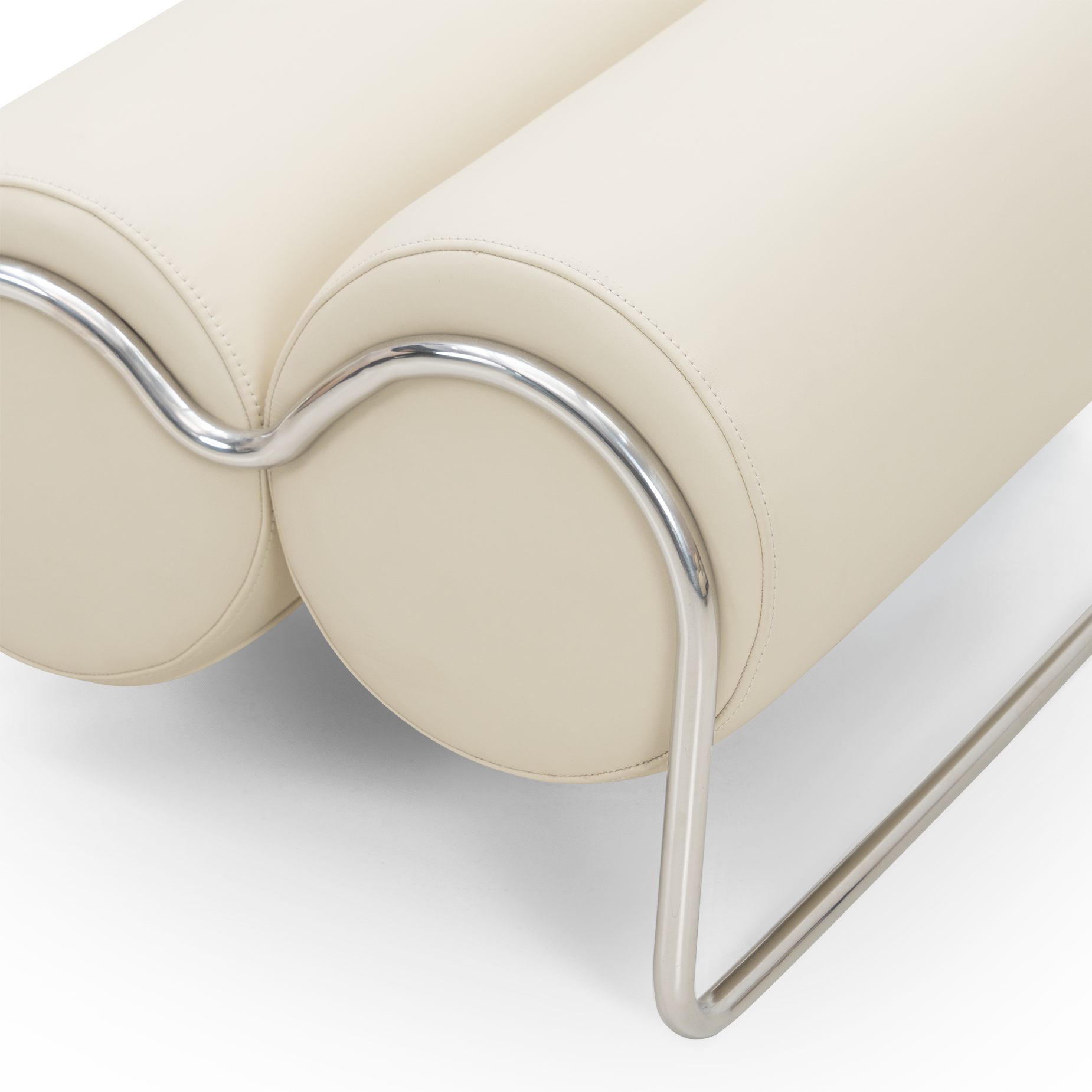 Chromeo Armchair & Ottoman - [ Simpson Cream ]