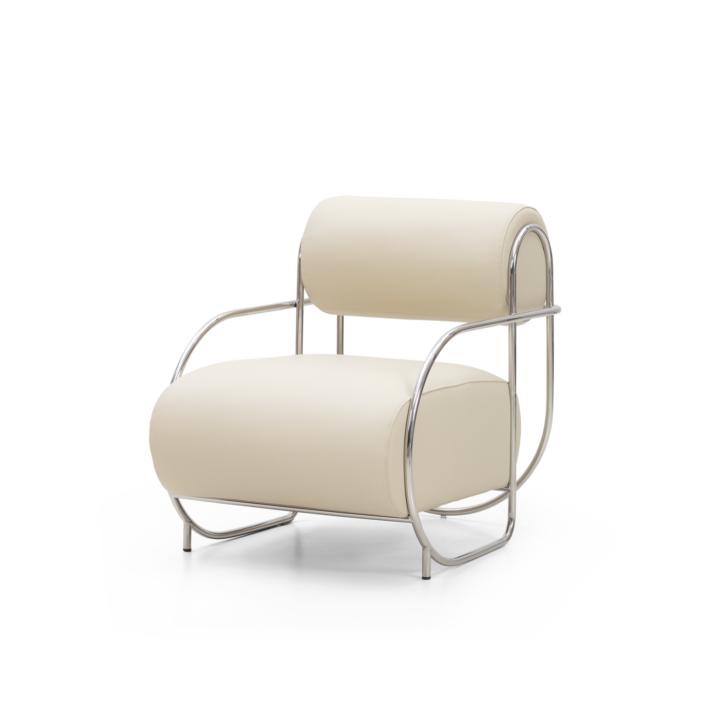 Chromeo Armchair & Ottoman - [ Simpson Cream ]