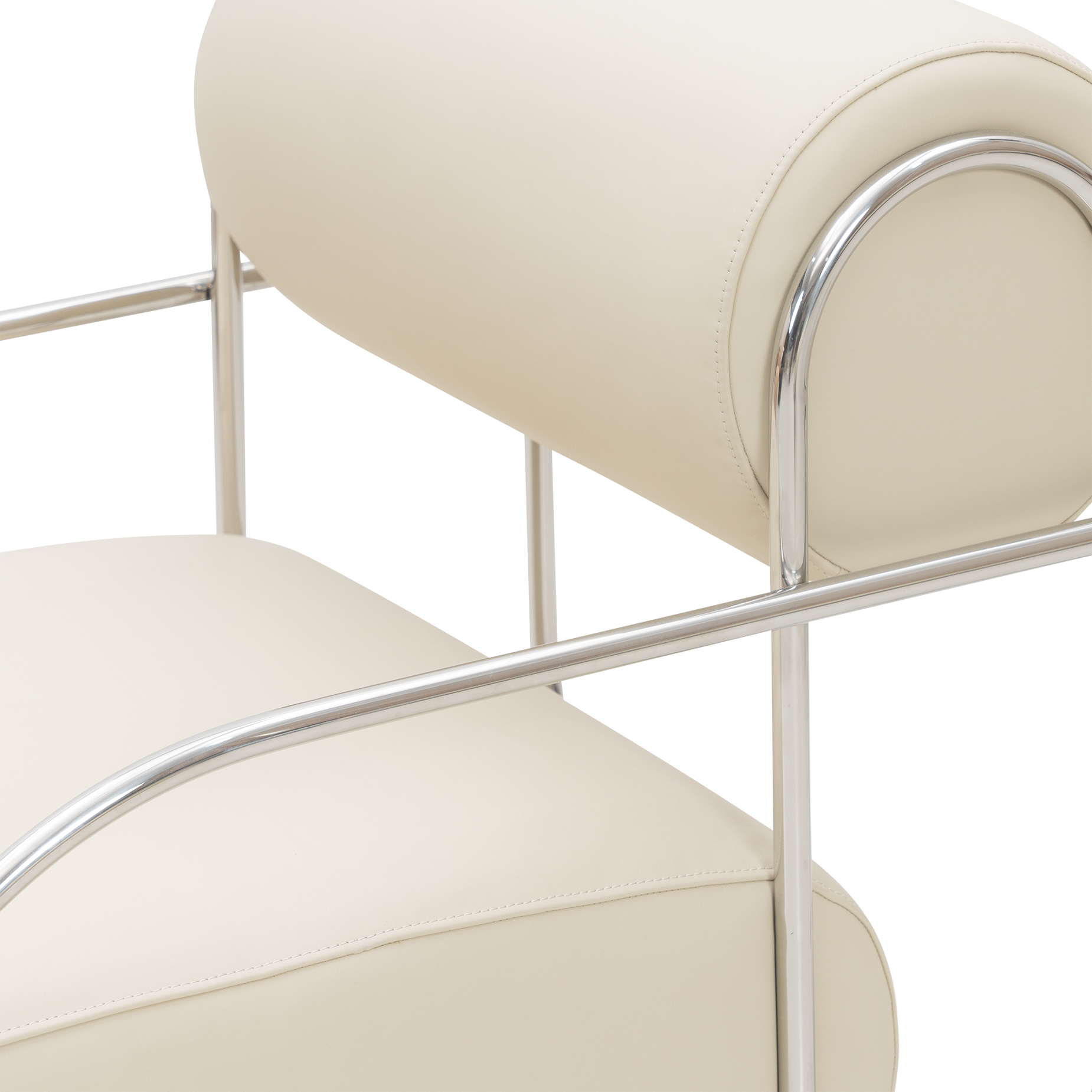 Chromeo Armchair & Ottoman - [ Simpson Cream ]