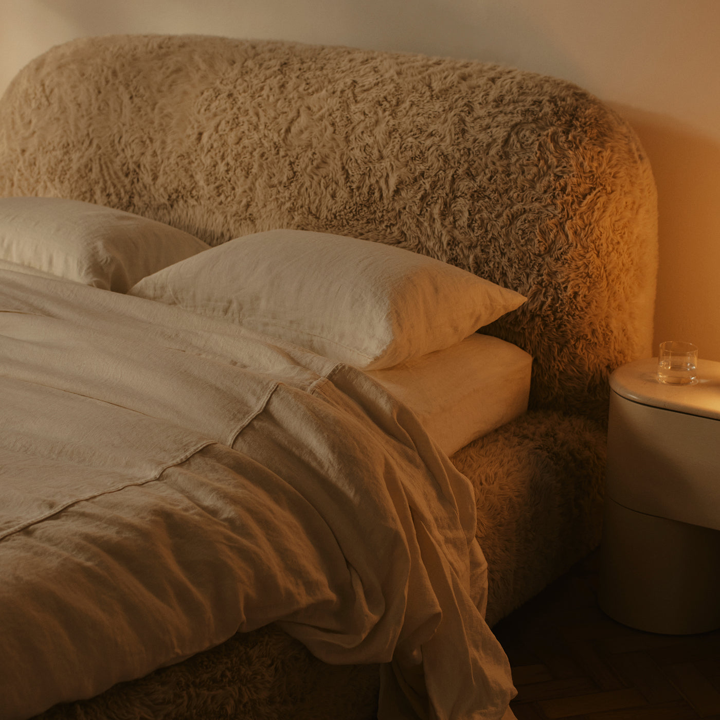 Lull Queen Storage Bed - [ Paddington Cashew ]