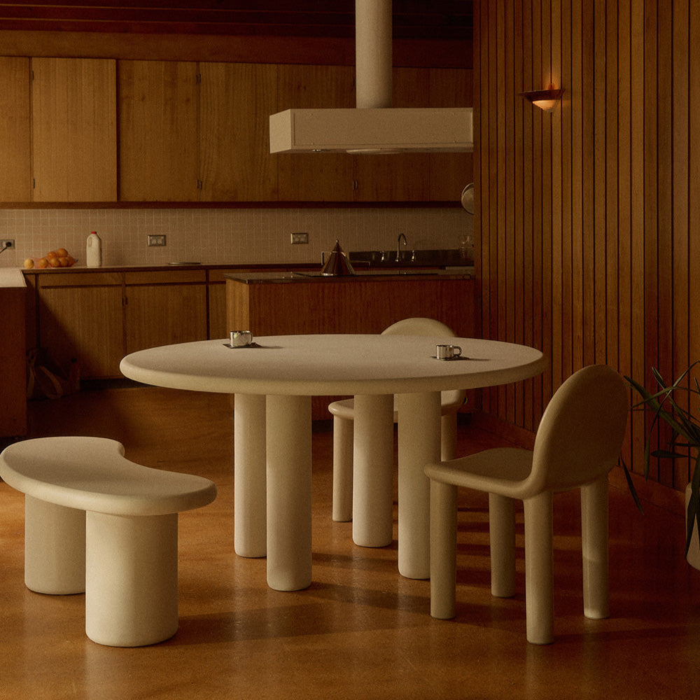 Earth Outdoor Dining Table - [ Concrete Husk ]