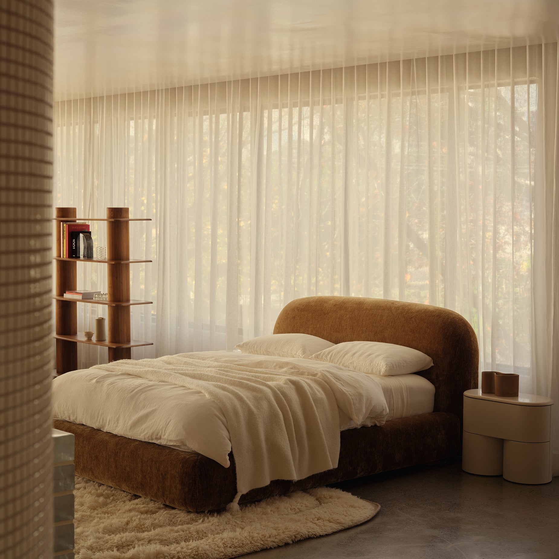 Lull Queen Bed - [ Sandon Burnt Butter ]