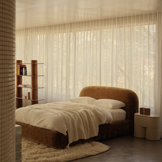 Lull Queen Bed - [ Sandon Burnt Butter ]