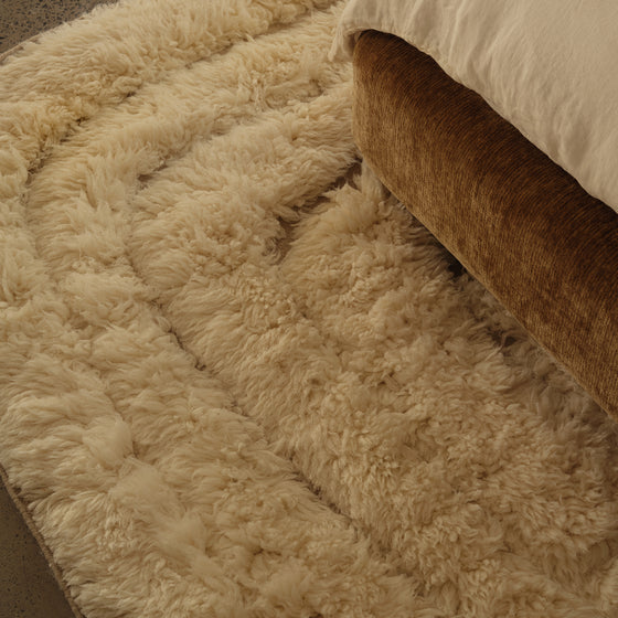 Maze Shag Floor Rug 3 x 4m - [ Milk ]