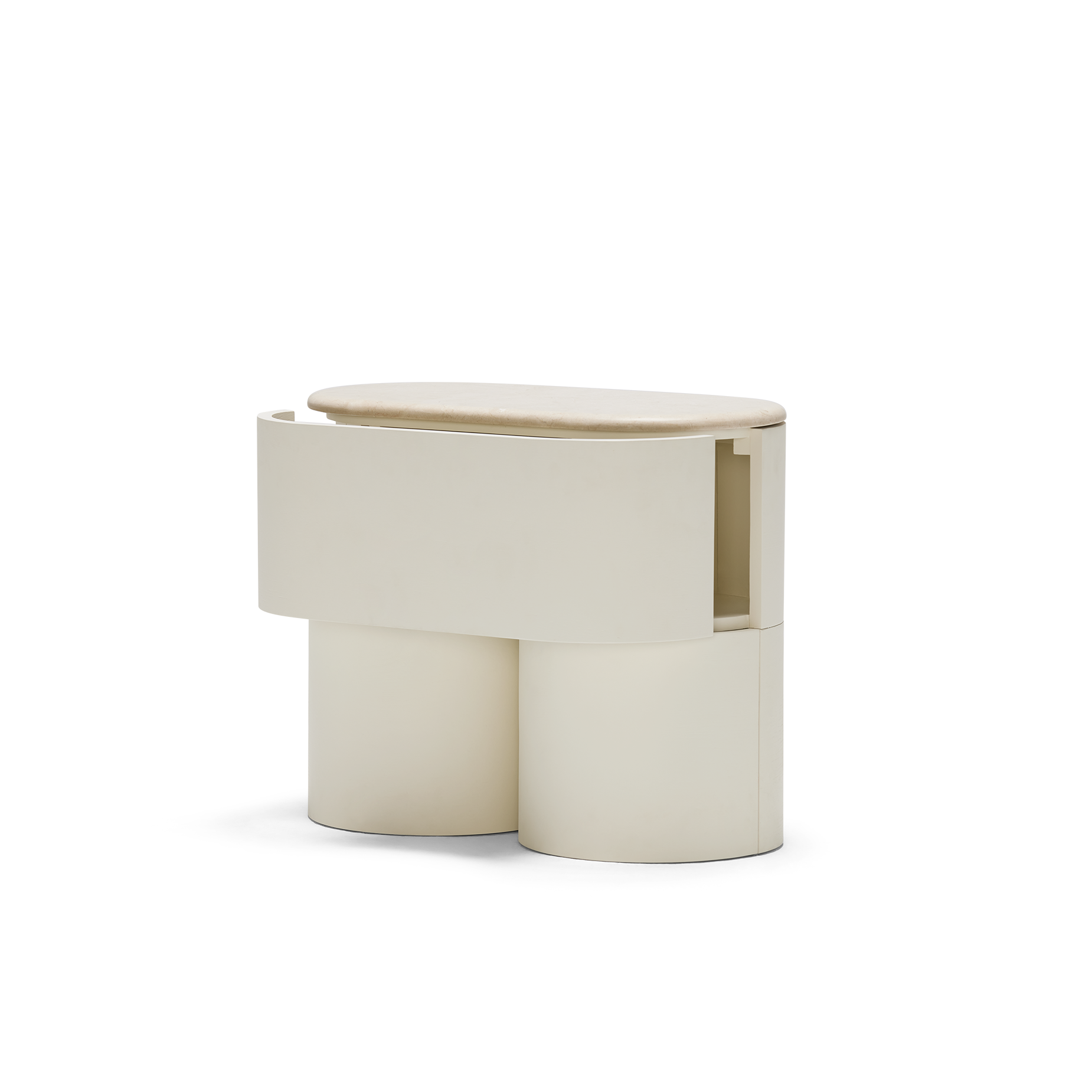 Fin Bedside - [ Tofu & Marble Cosmos Crema ]