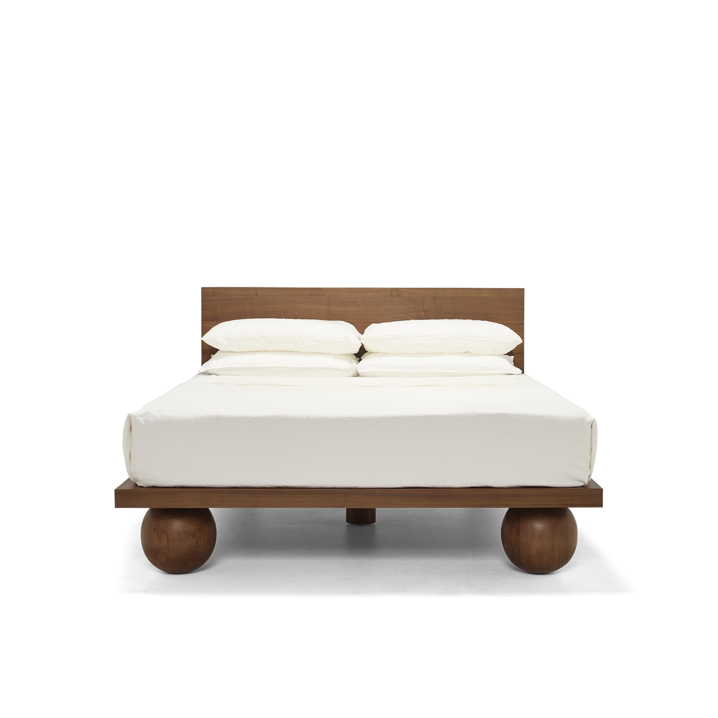 Yoko King Bed - [ Walnut ]