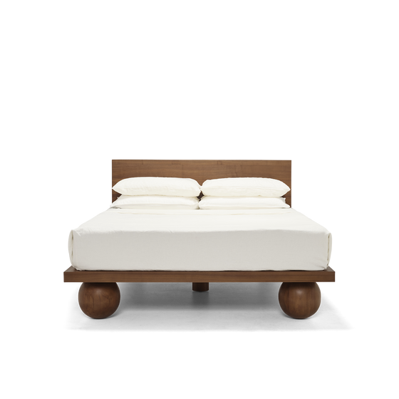 Yoko King Bed - [ Walnut ]
