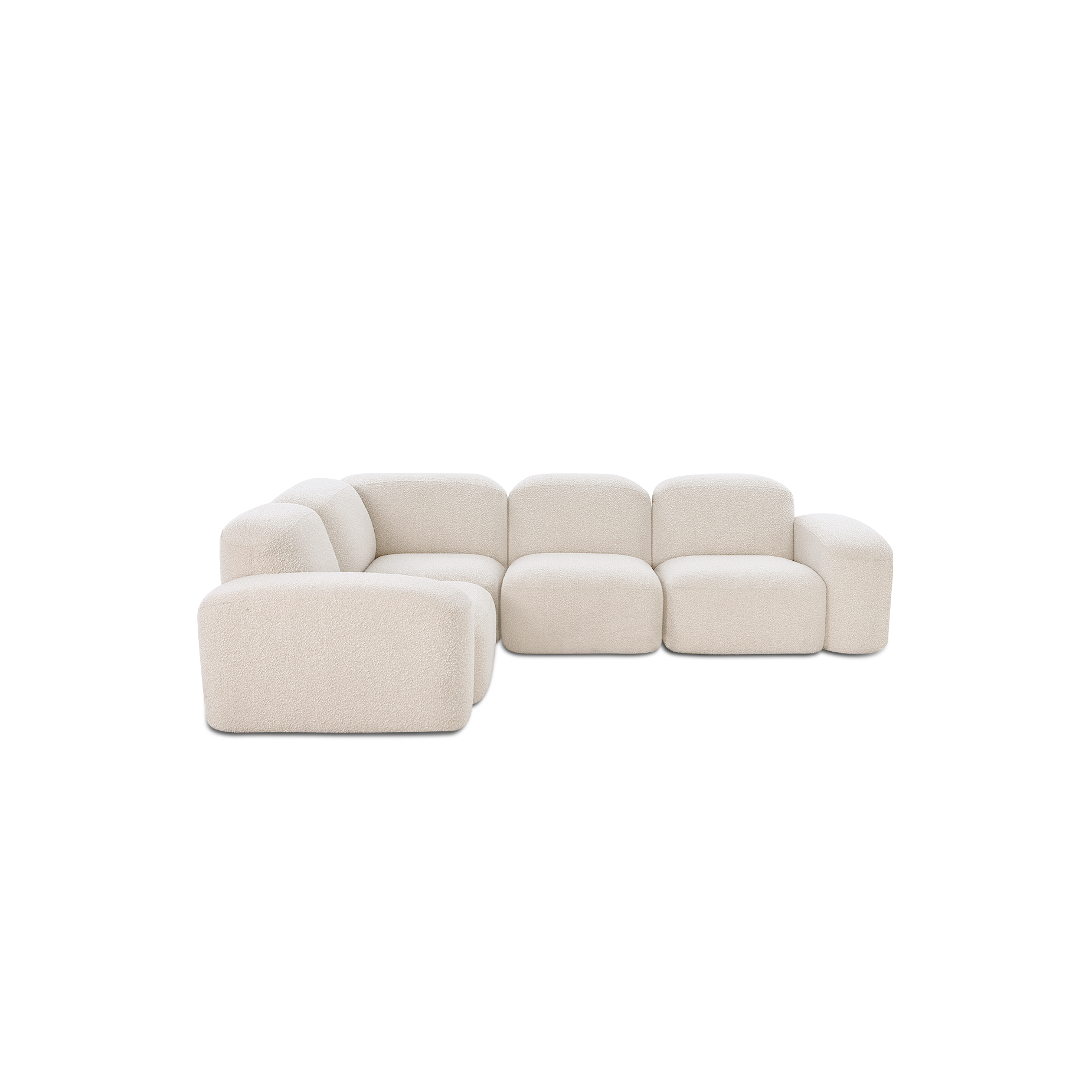 Muse 4 Piece Modular Sofa - [ Bronte Whipped Cream ]