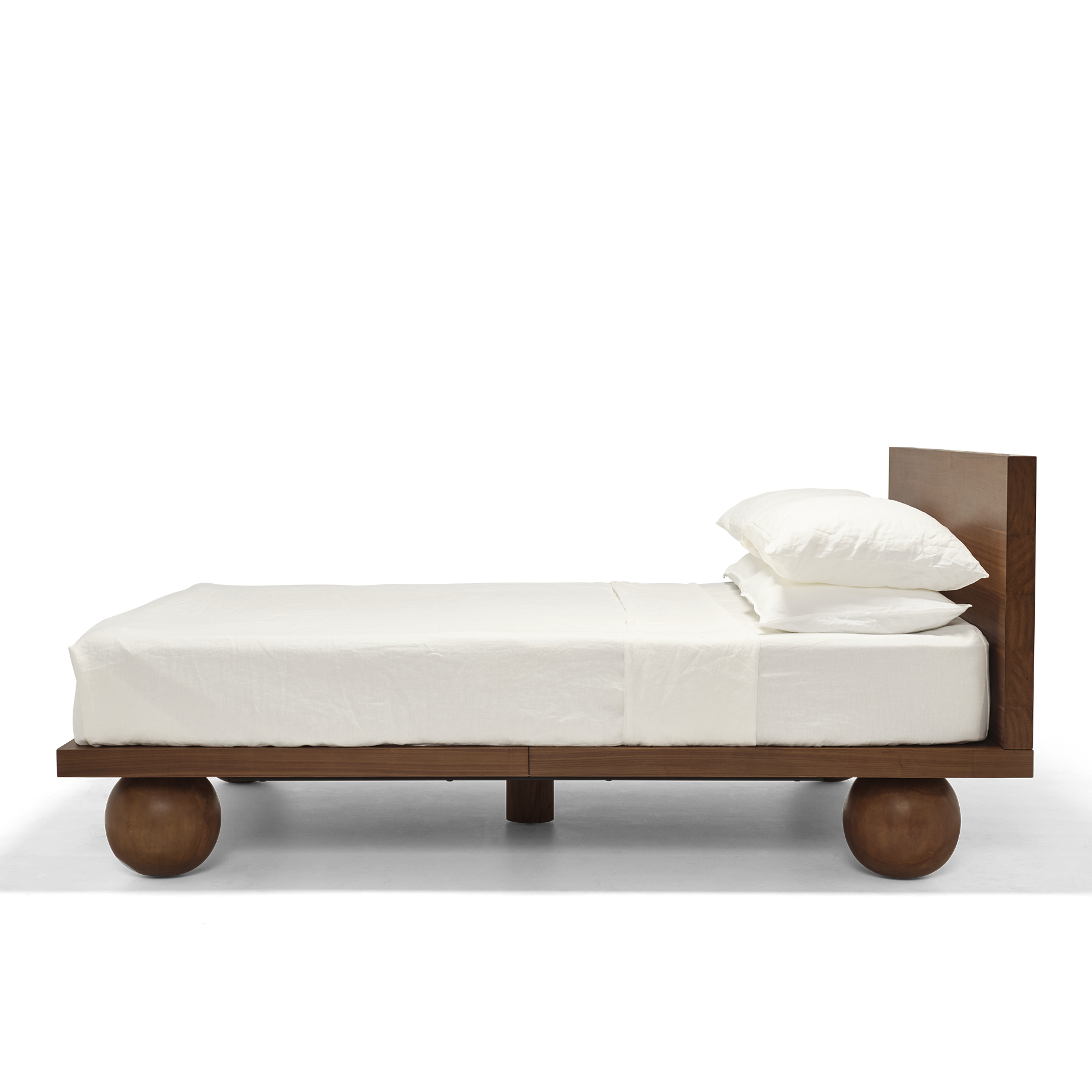 Yoko Queen Bed - [ Walnut ]