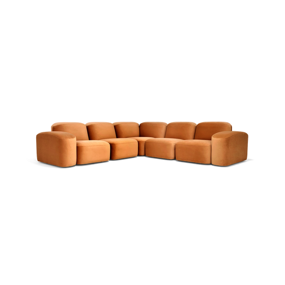 Muse 5 Piece Modular Sofa - [ Malibu Caramel ]