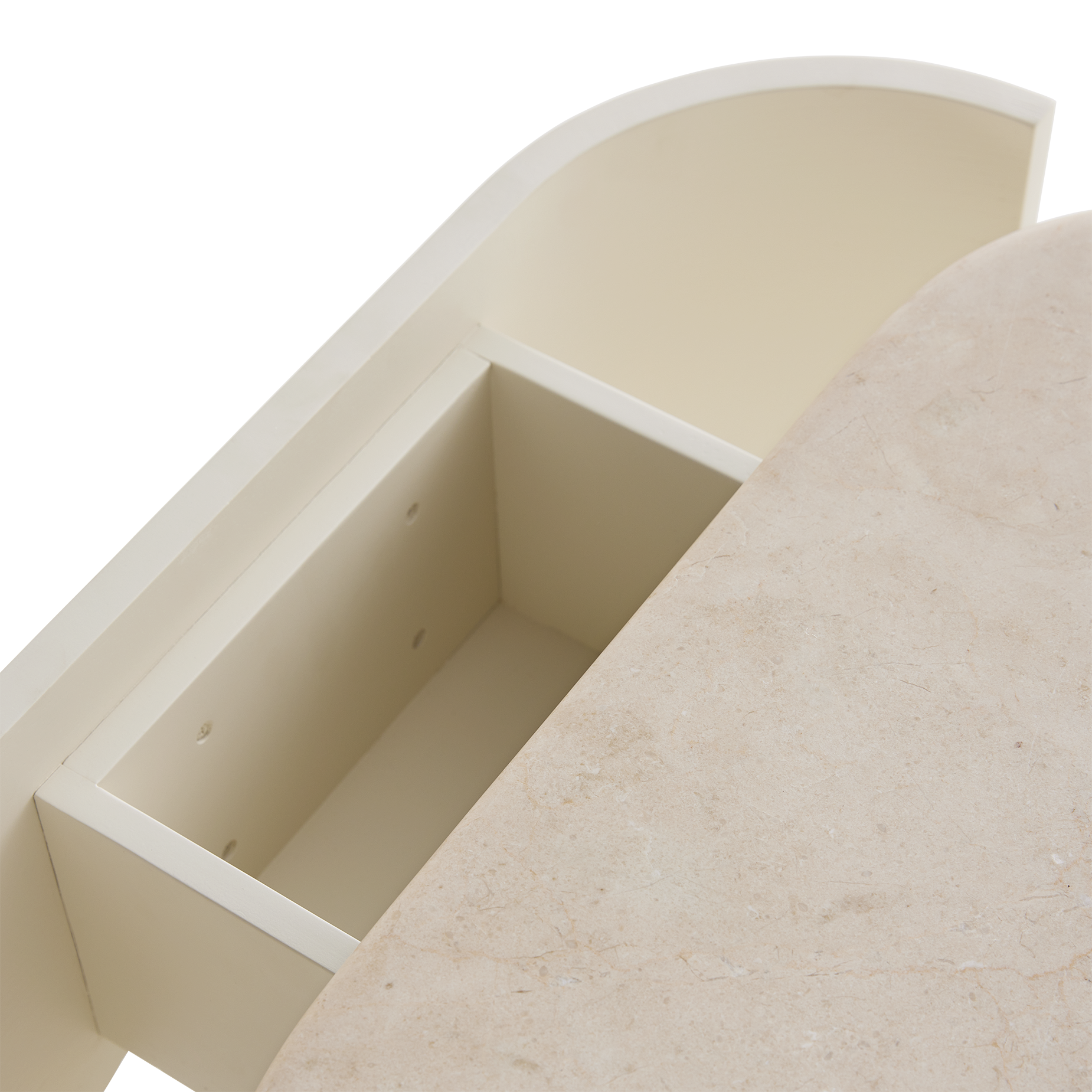 Fin Bedside - [ Tofu & Marble Cosmos Crema ]