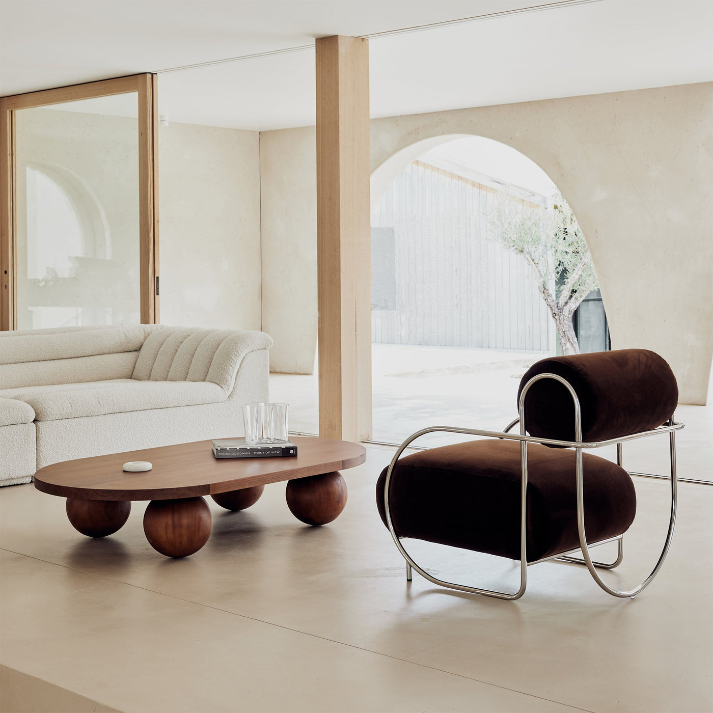 Yoko Capsule Coffee Table - [ Walnut ]