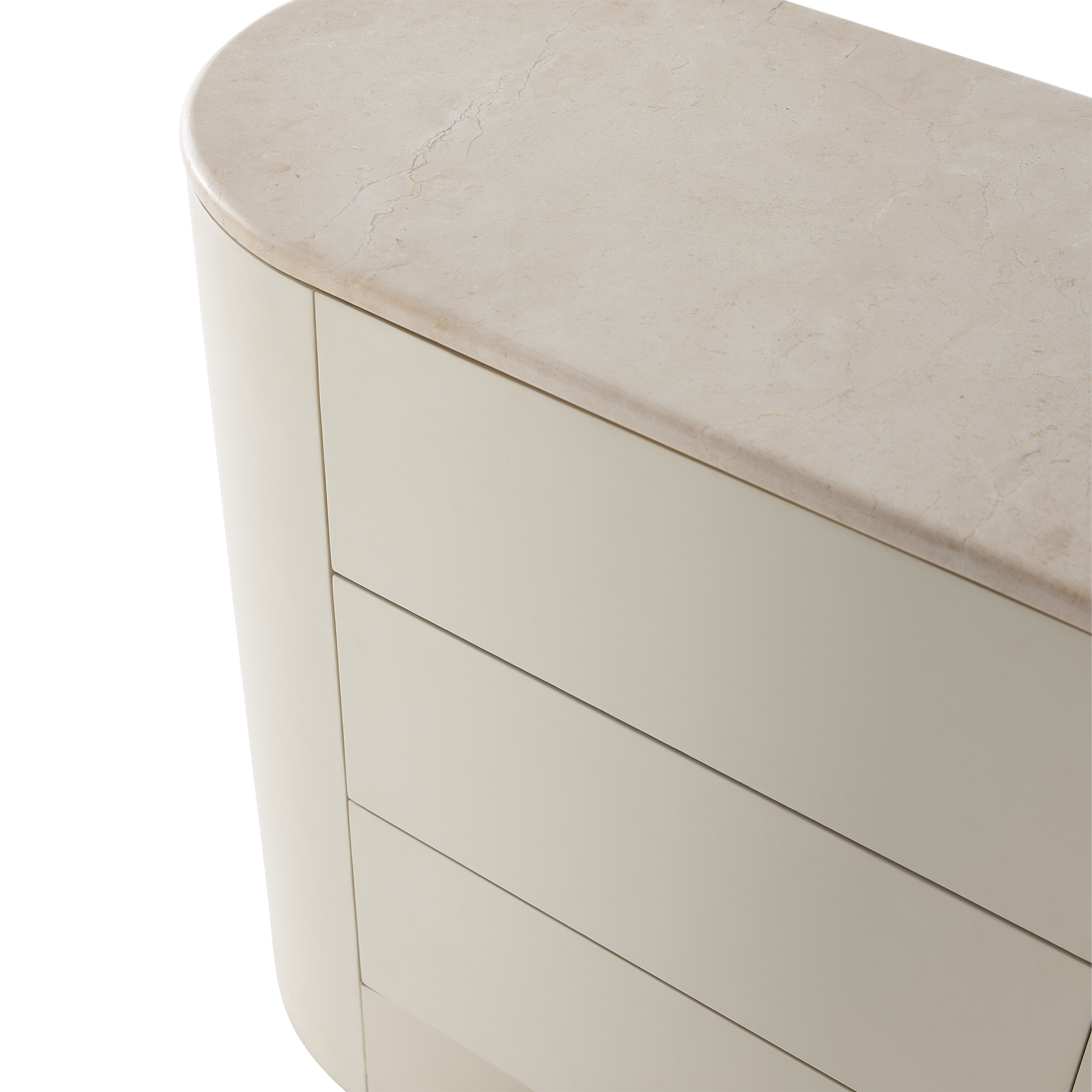 Fin 6 Drawer Dresser - [ Tofu & Marble Cosmos Crema ]